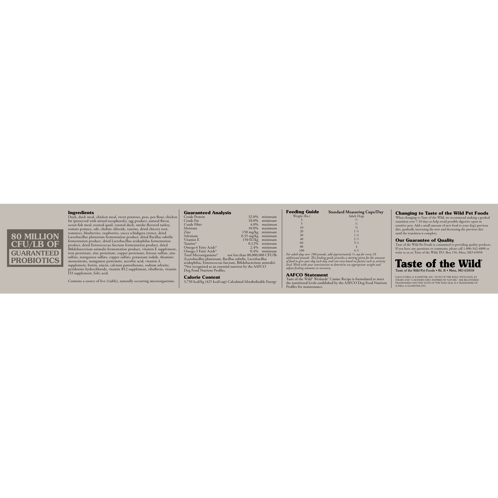 Taste of the Wild Wetlands Adult Dry Dog Food