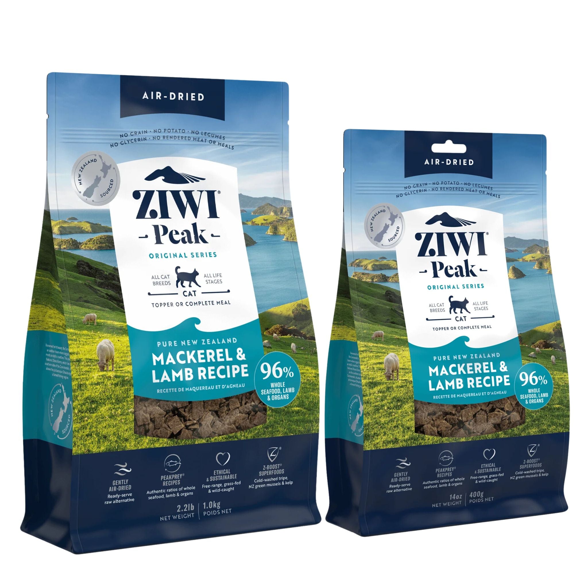ZIWI Peak Air Dried Cat Food Mackerel Lamb PeekAPaw