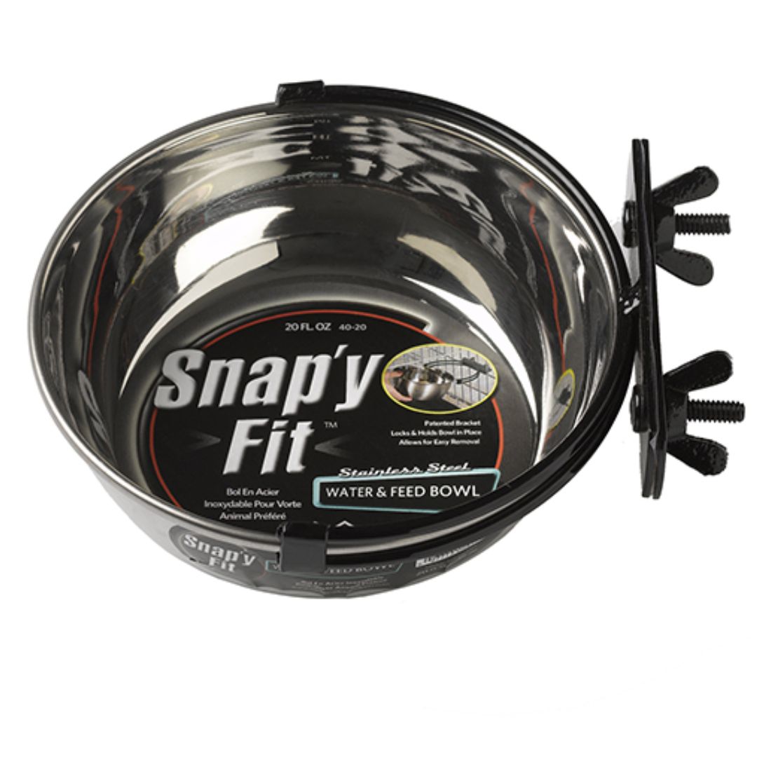 MidWest Homes for Pets Snap'y Fit Food & Water Dog Bowl | PeekAPaw Pet Supplies