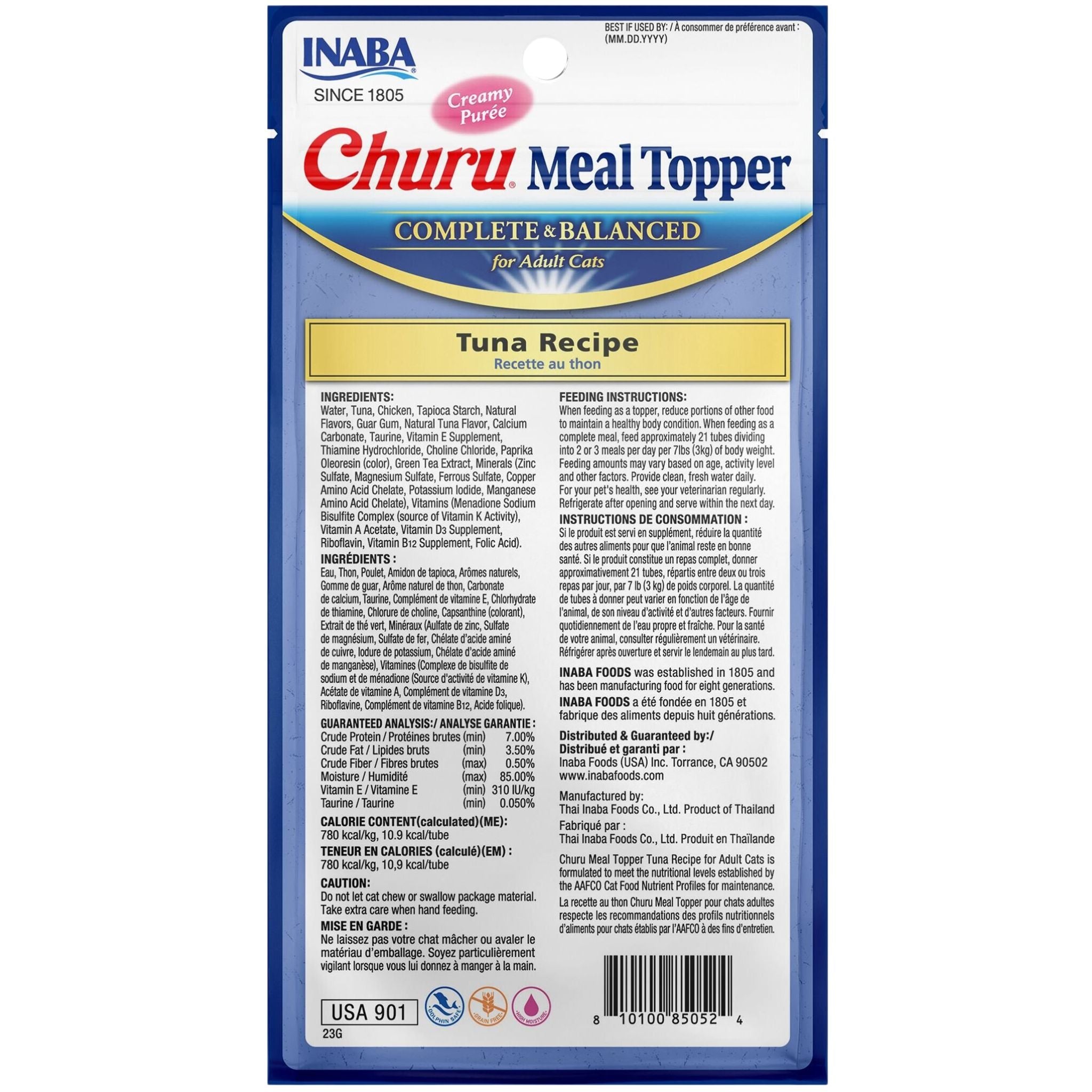 Inaba Cat Treat Churu Meal Topper Tuna