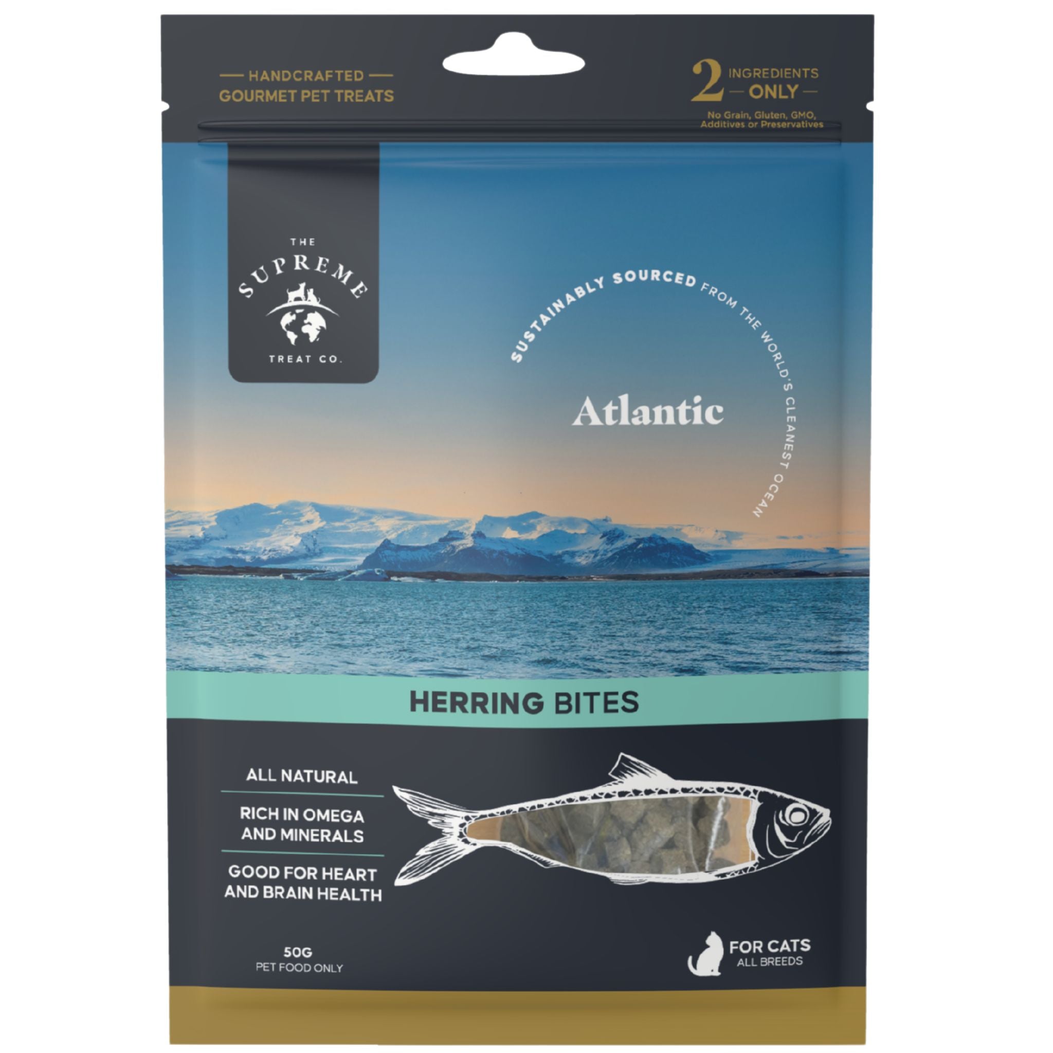 The Supreme Treat Co Herring Bites Cat Treats