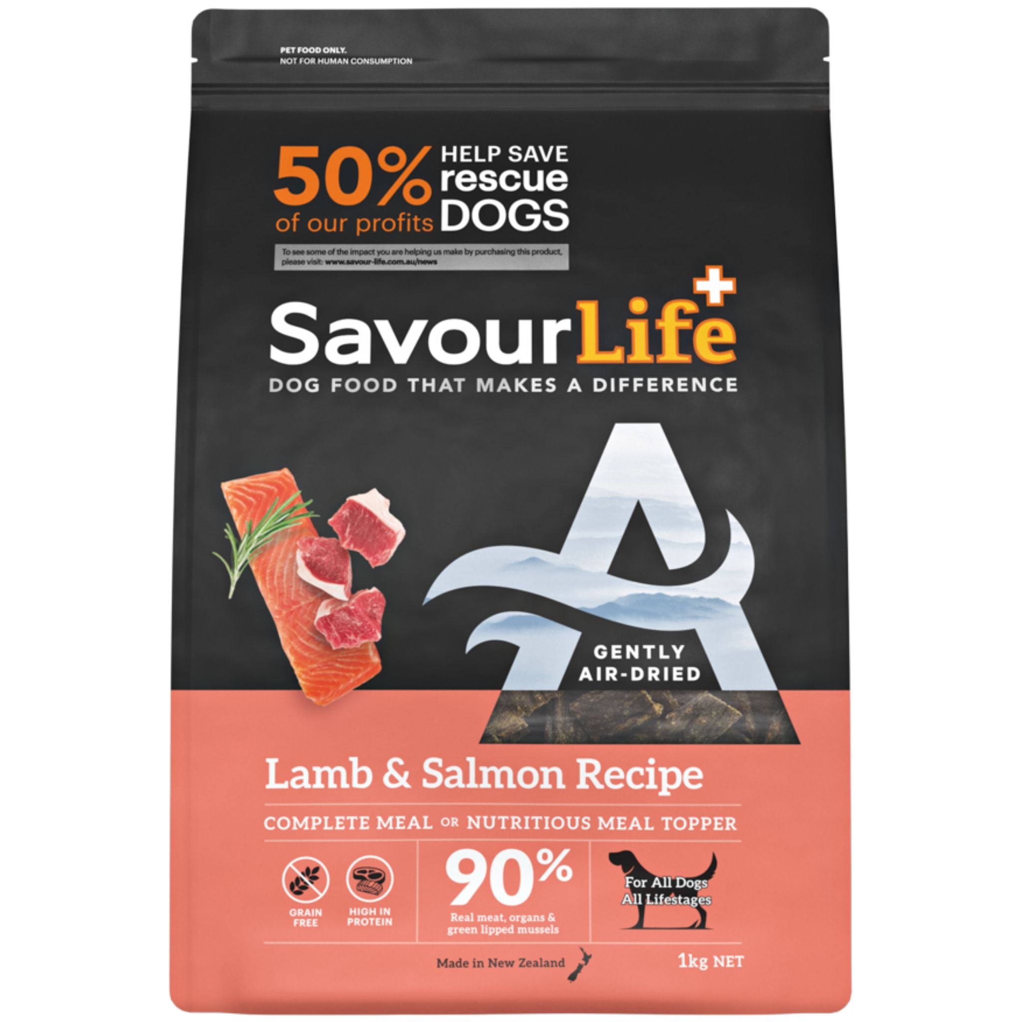 SavourLife Air Dried Adult Lamb & Salmon Recipe Dry Dog Food