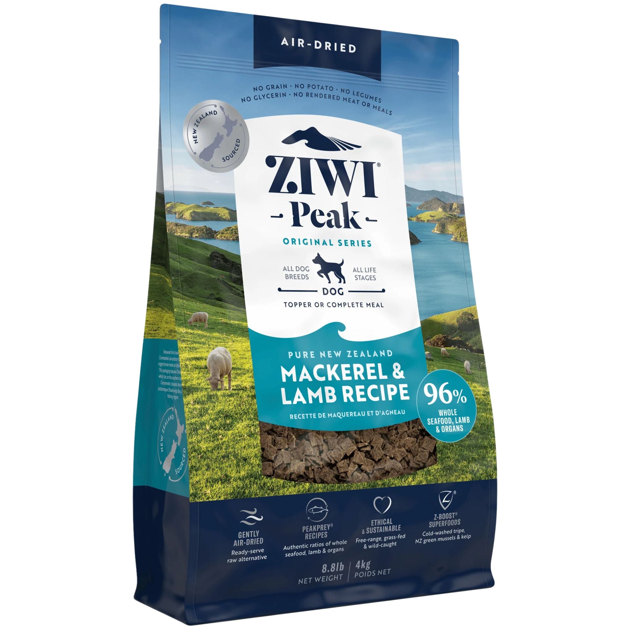 ziwi peak mackerel and lamb 4kg