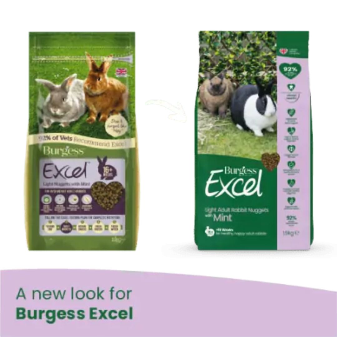 Burgess Excel Rabbit Nuggets Lite - New packaging | PeekAPaw Pet Supplies