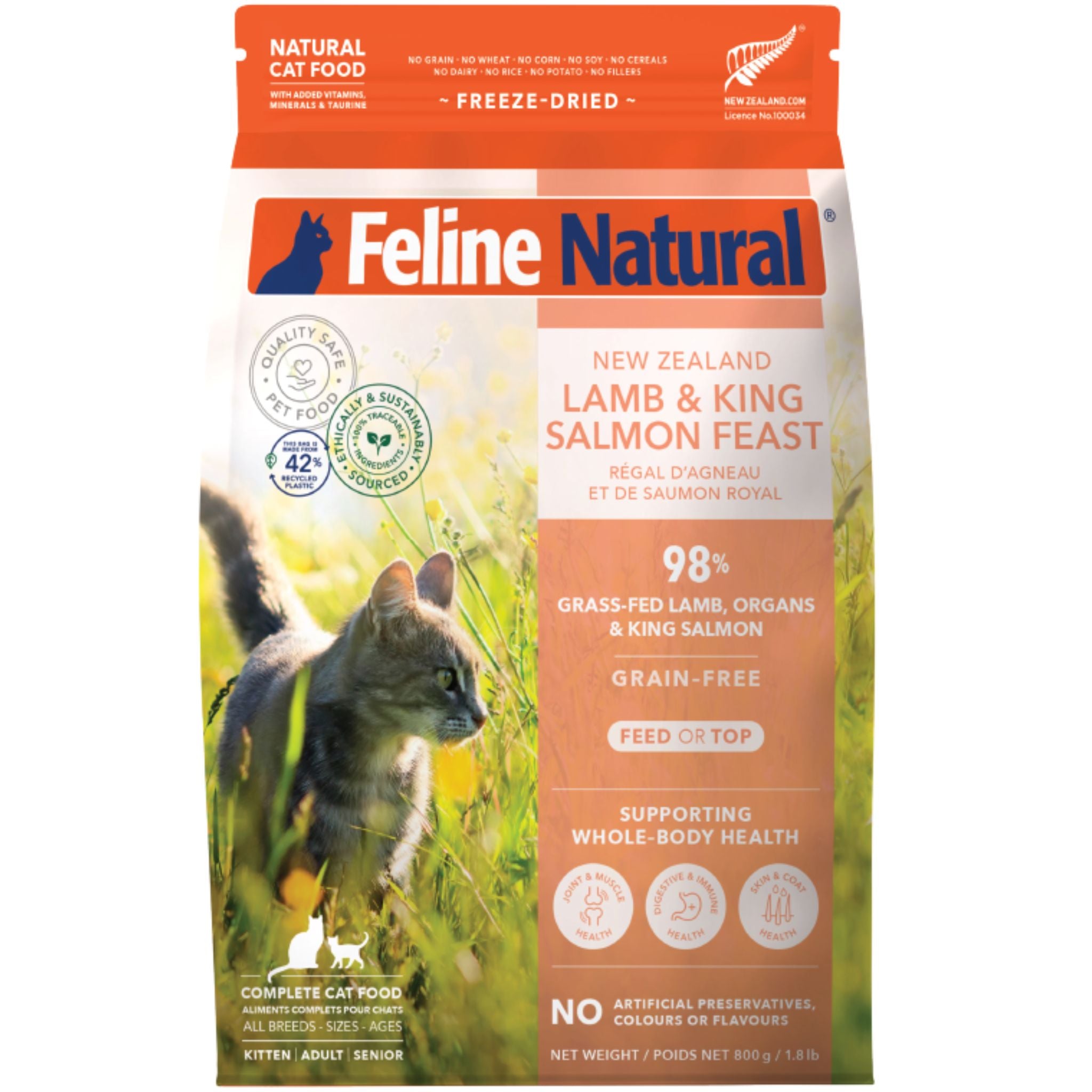 Feline Natural Freeze Dried Lamb & King Salmon Feast