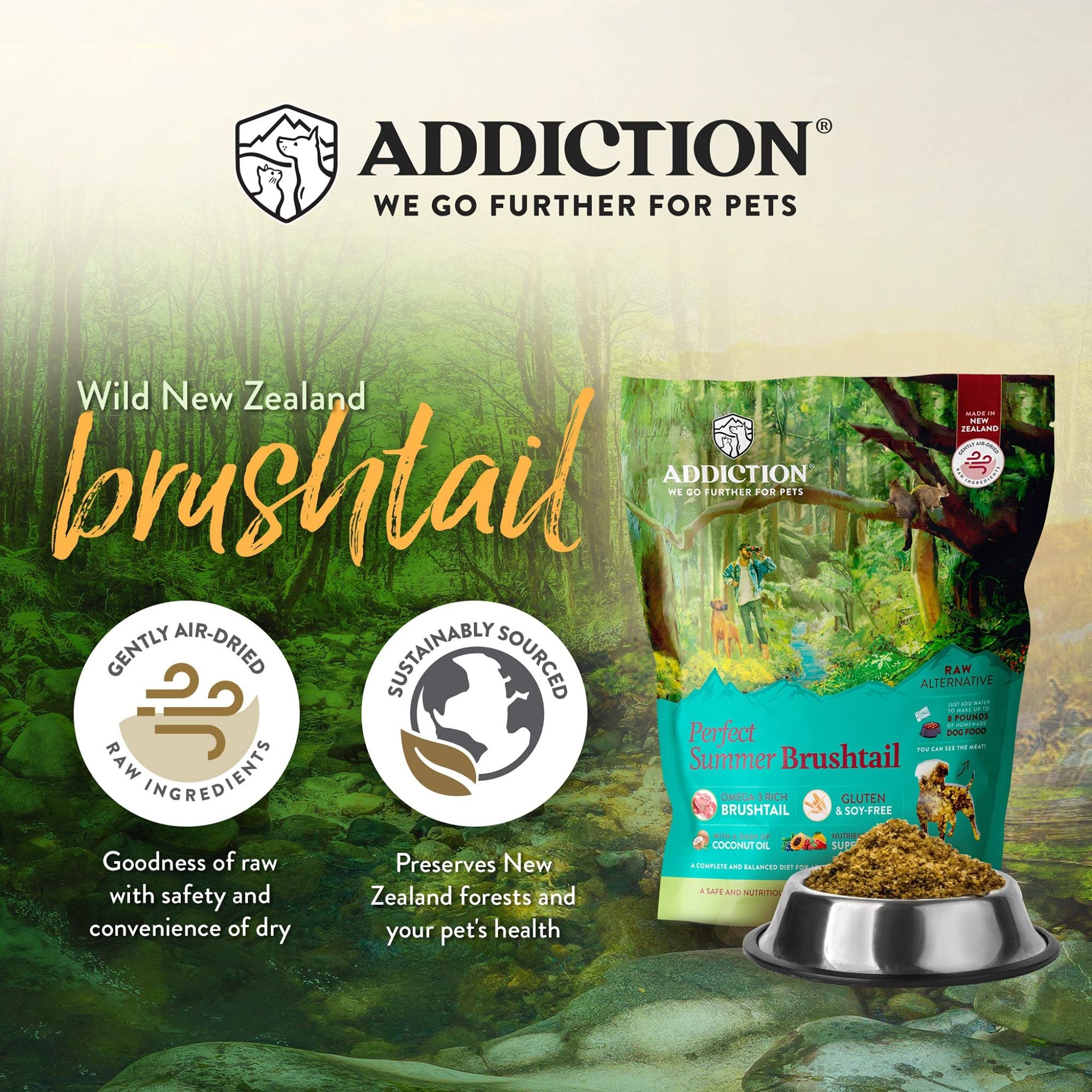 ADDICTION Perfect Summer Brushtail Raw Alternative Dog Food