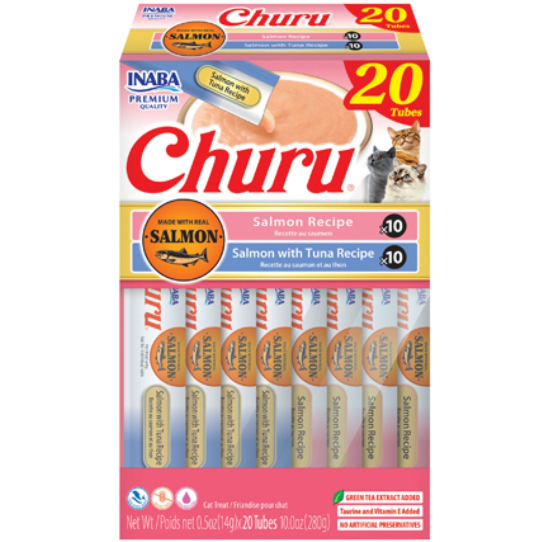 Inaba Cat Treat Churu Puree Salmon & Tuna Varieties