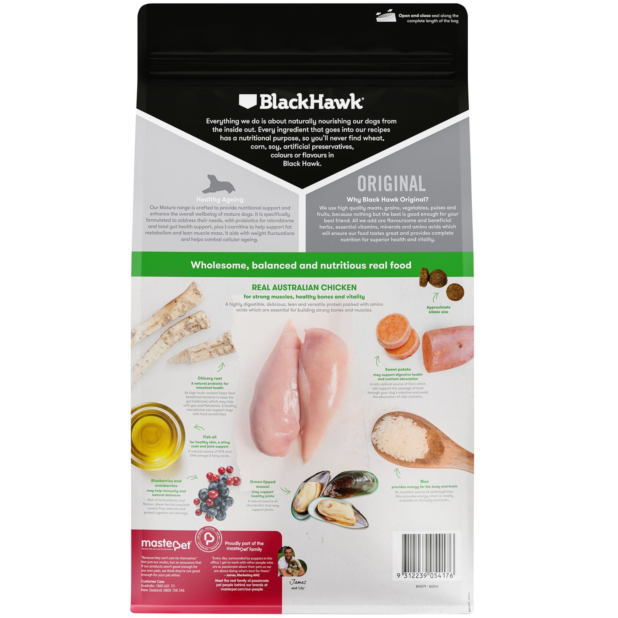 Black Hawk Chicken and Rice Original Mature Dry Dog Food