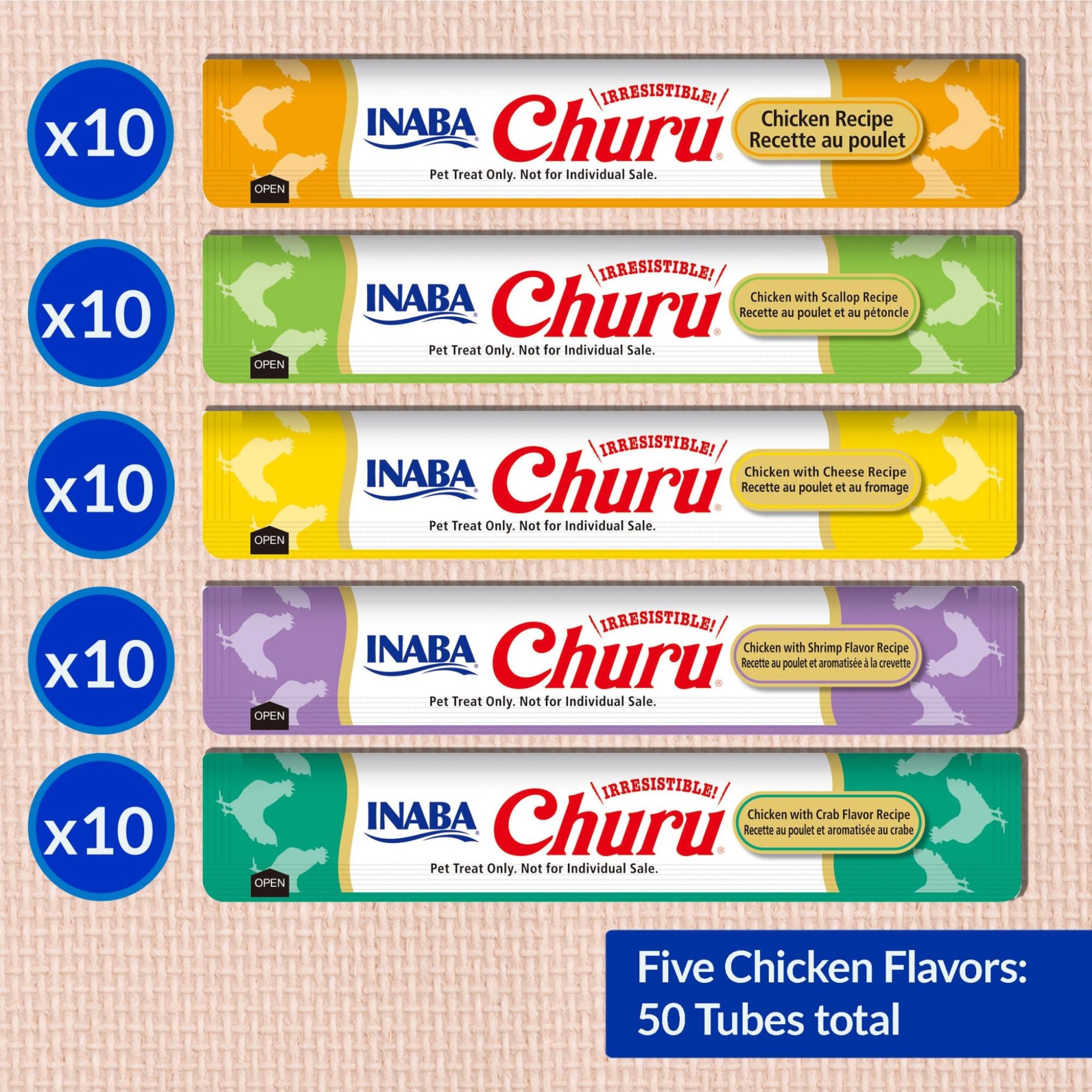 Inaba Cat Treat Churu Puree Chicken Varieties