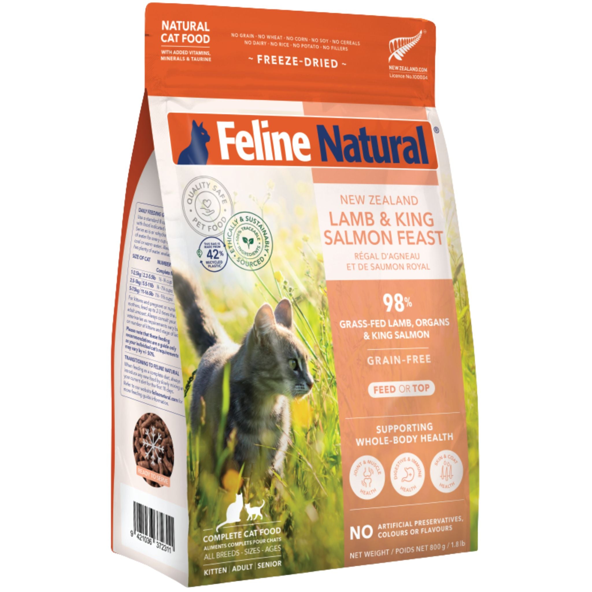 Feline Natural Freeze Dried Lamb & King Salmon Feast