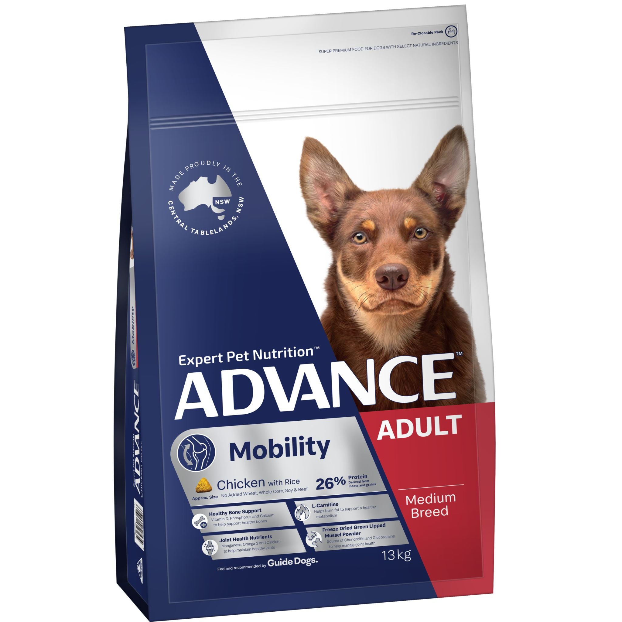 ADVANCE Dry Dog Food Mobility Adult Medium Breed Chicken with Rice