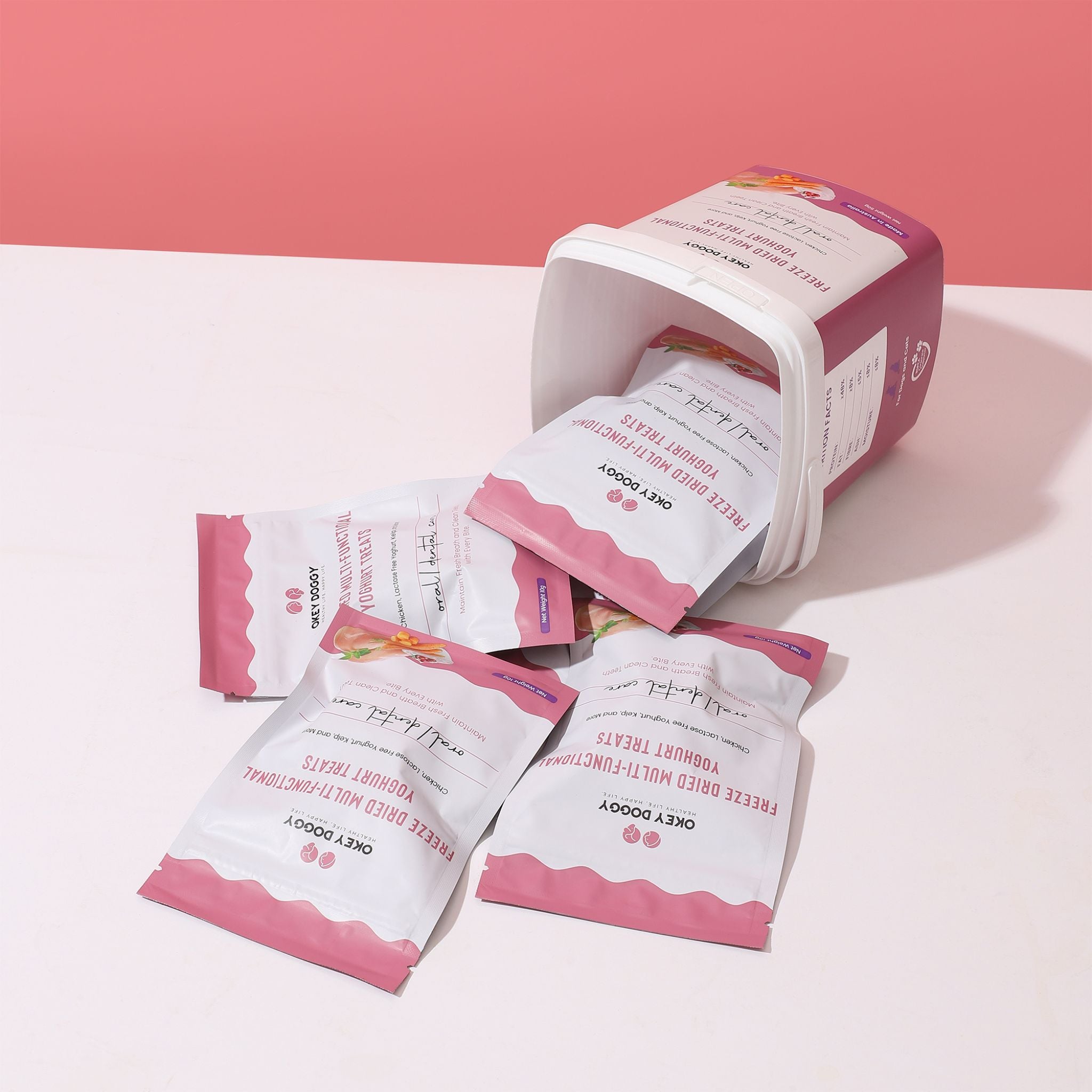 Okey Doggy Freeze Dried Multi-Functional Yoghurt Treats for Dogs & Cats Oral Dental Care