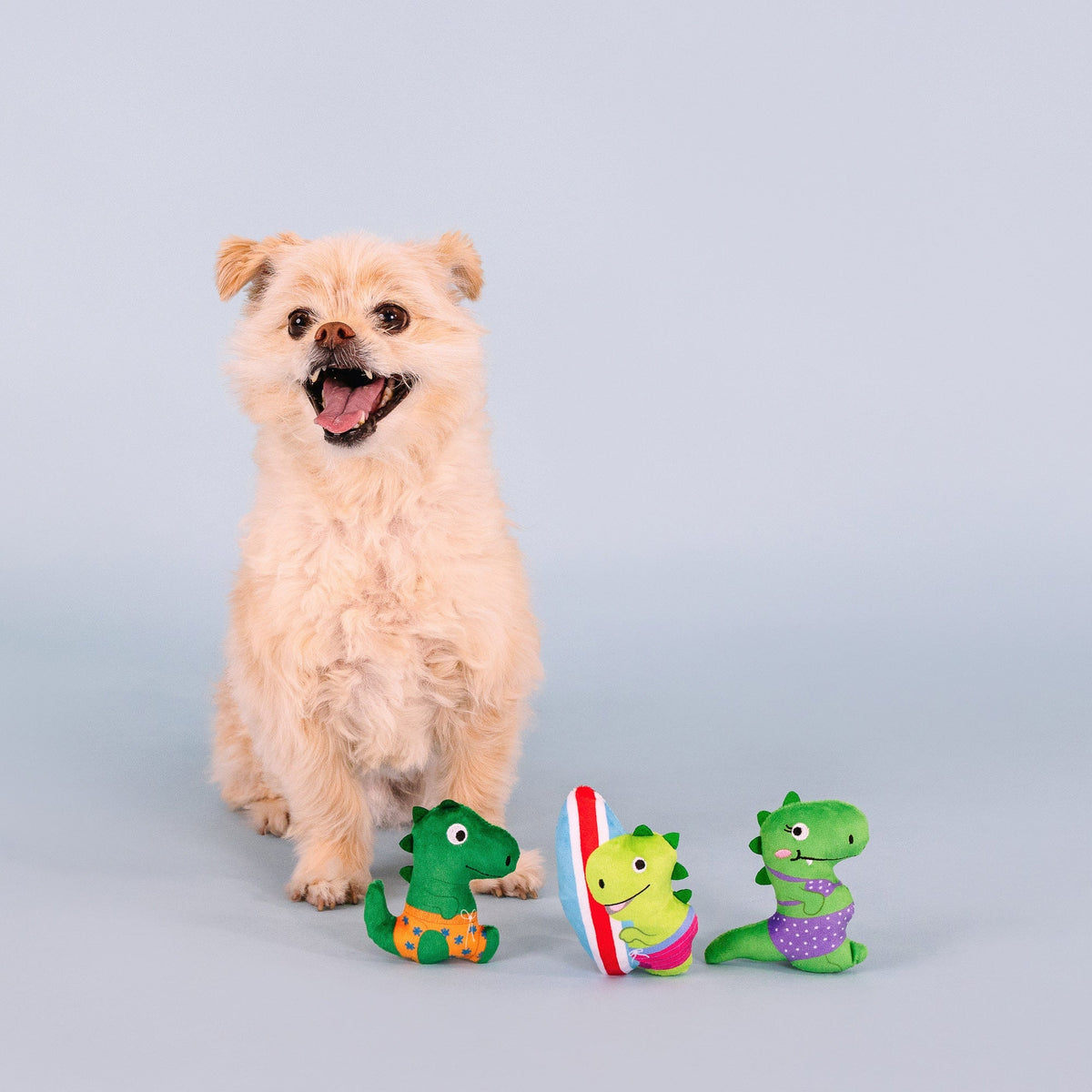 Fringe Studio Plush Dog Toy Set - Swimming Dinosaurs — detail