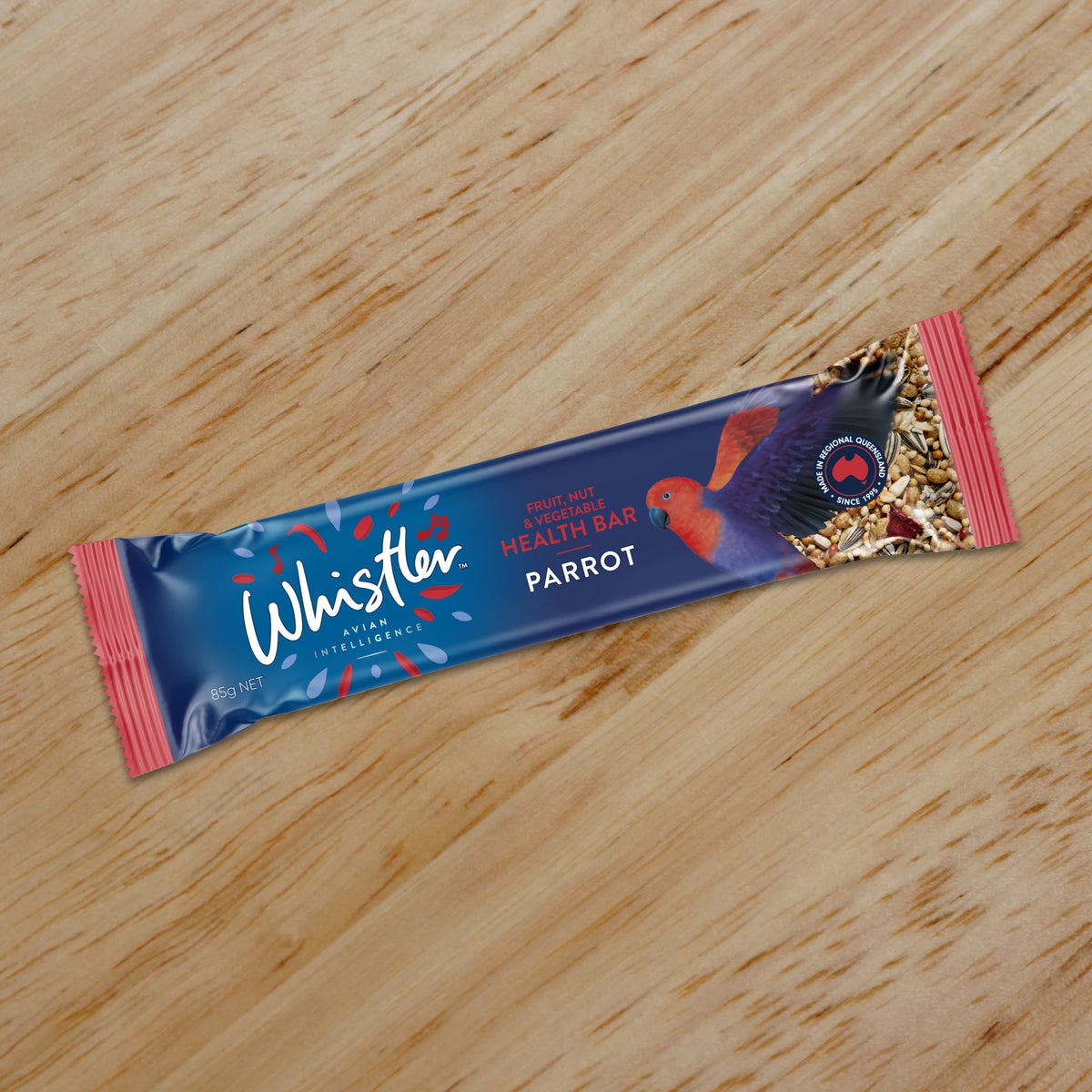 Whistler Parrot Health Bar 85g - individually wrapped bird treat bar