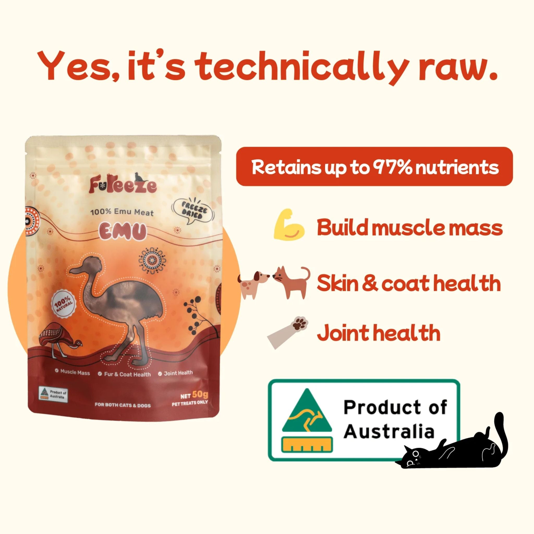 FuReeze Emu Freeze Dried Pet Treats