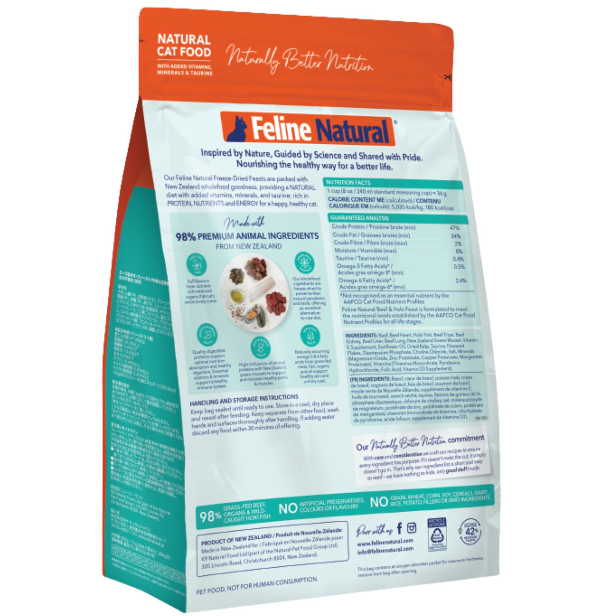 Feline Natural Freeze Dried Beef & Hoki Feast