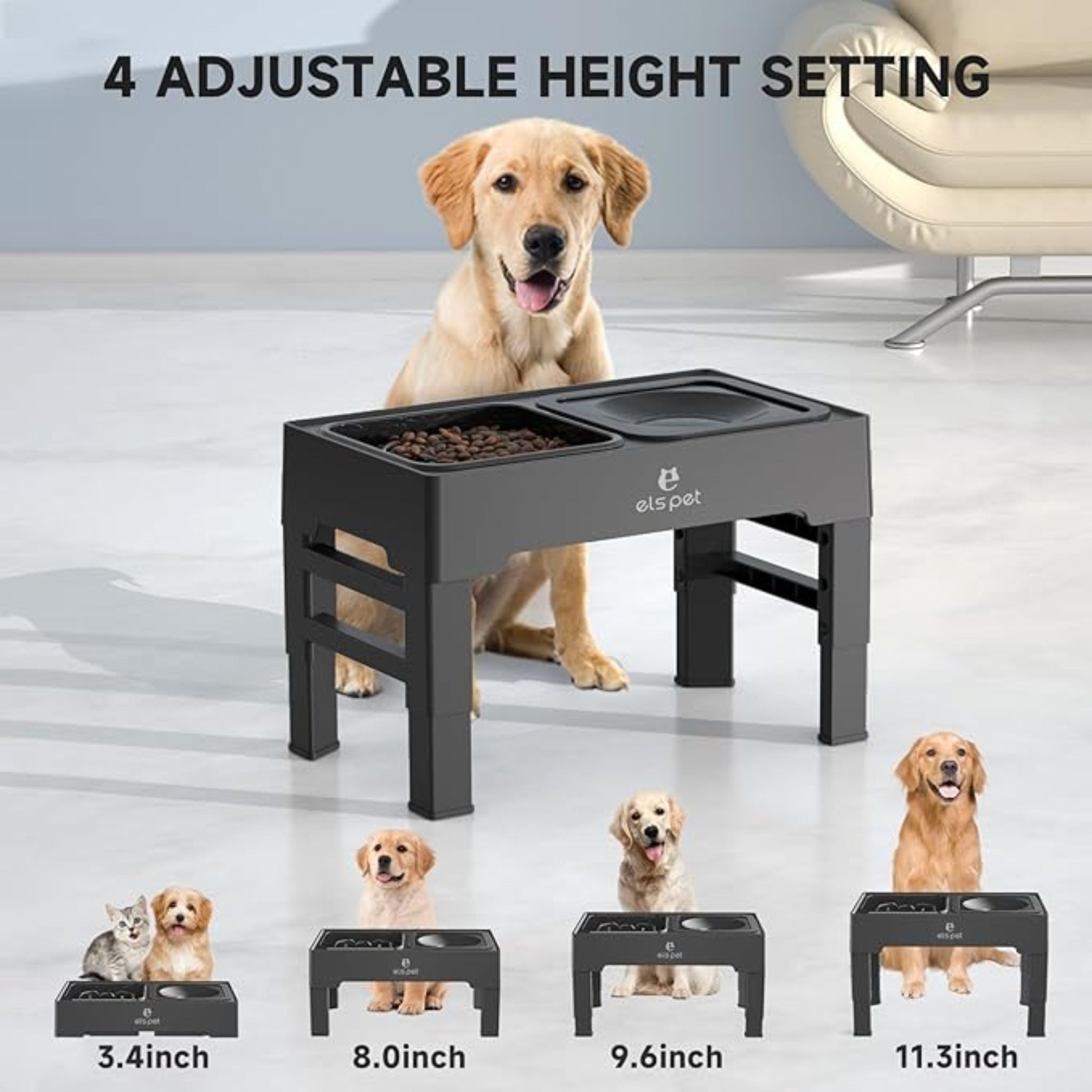 All Fur You Raised Dog Bowl - Non Spill Slow Feeder