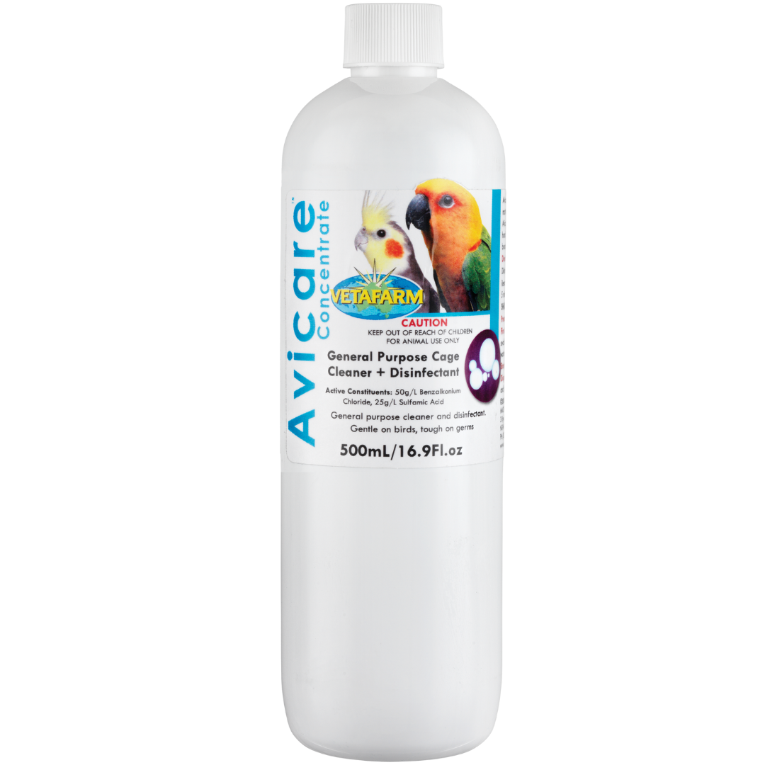 Vetafarm Avicare Concentrate cage cleaner and disinfectant for birds, 500ml bottle