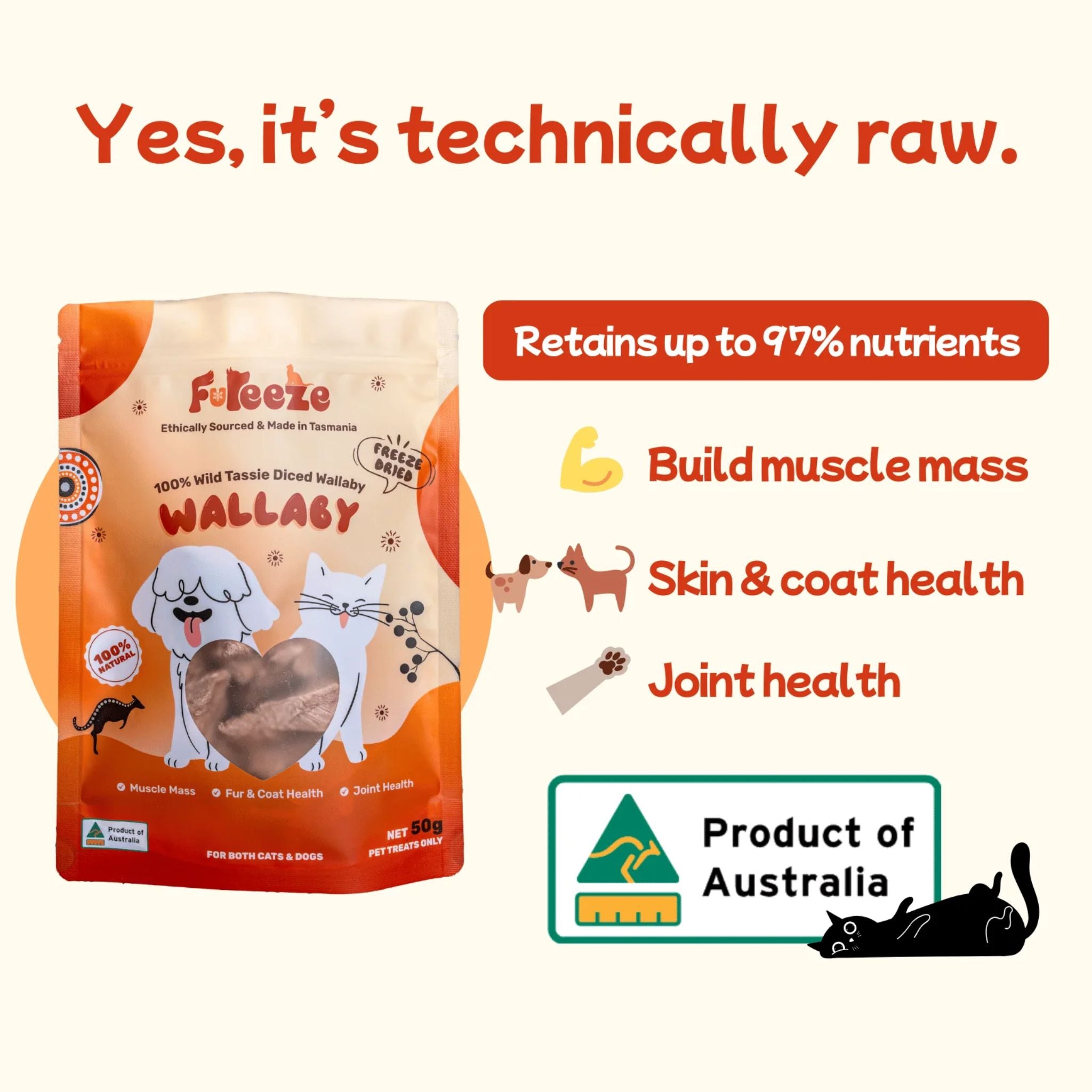 FuReeze Wallaby Freeze Dried Pet Treats