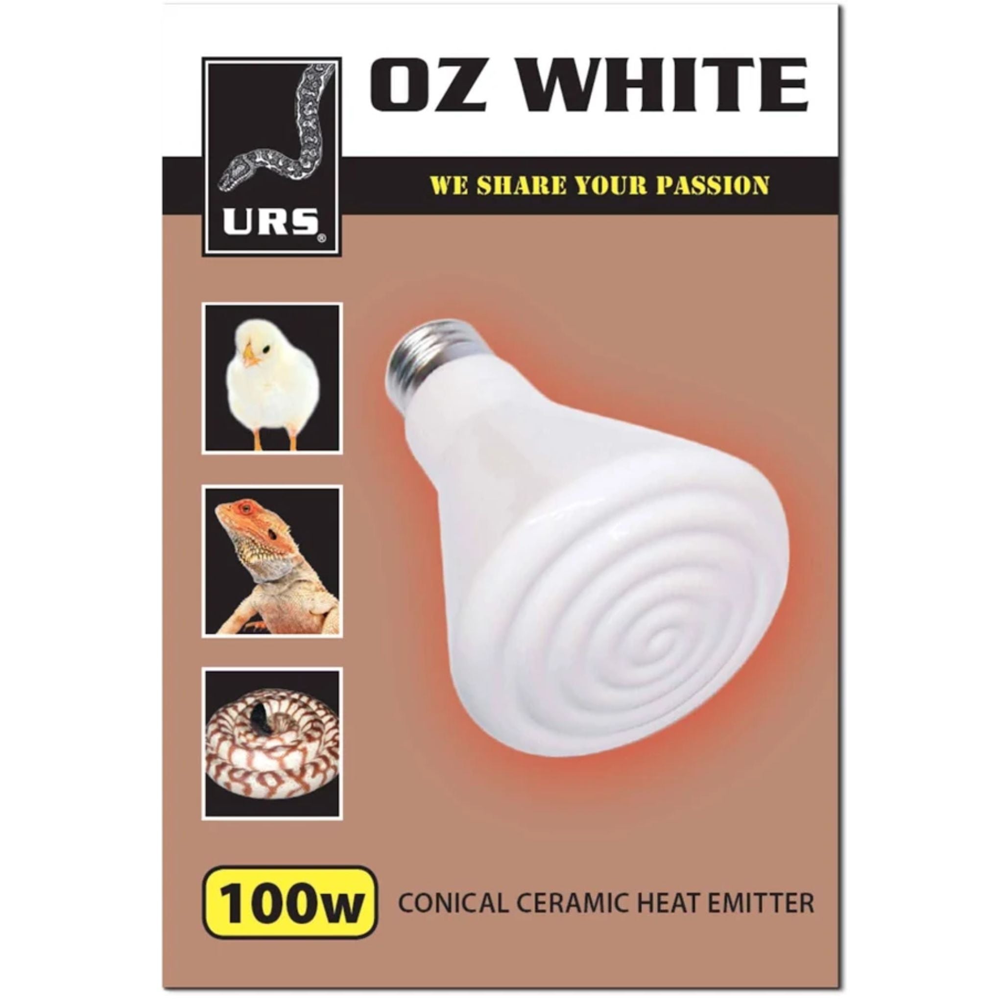 URS Oz White Ceramic Heat Emitter