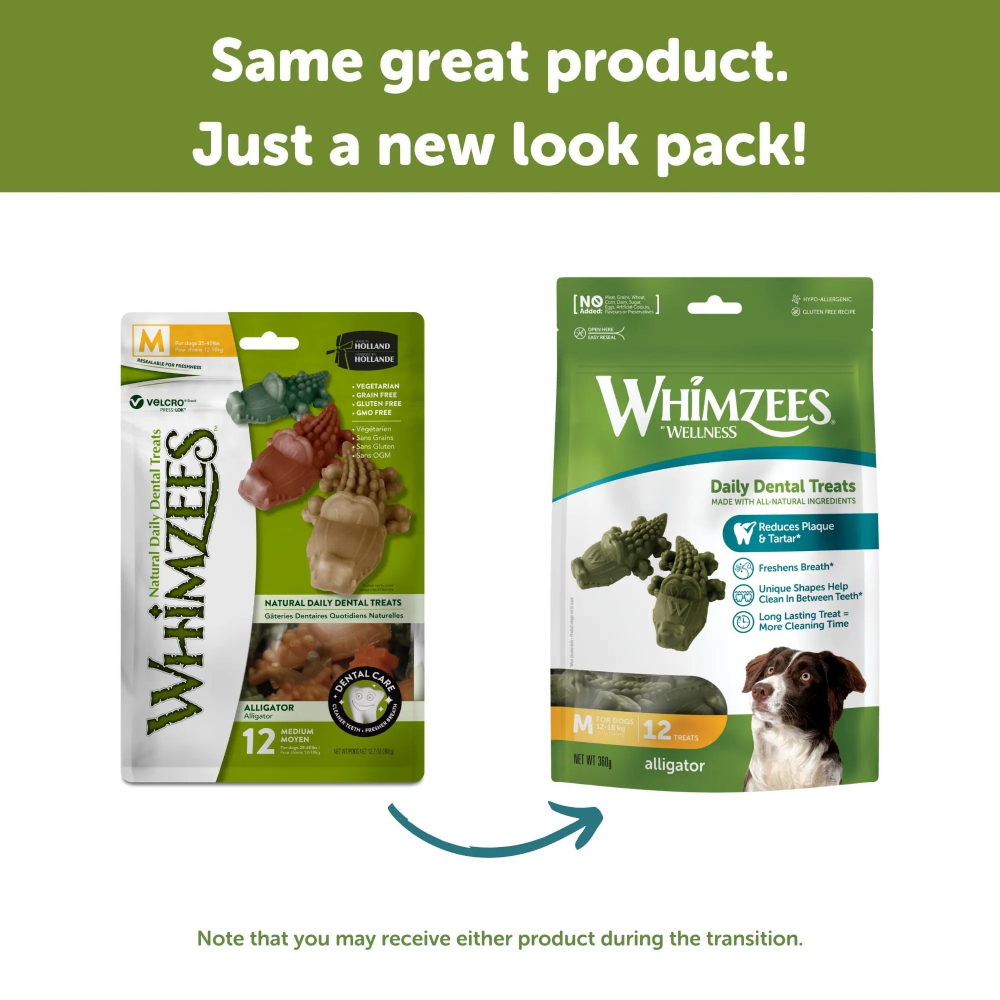 Whimzees Dental Dog Treats Alligator | PeekAPaw Pet Supplies