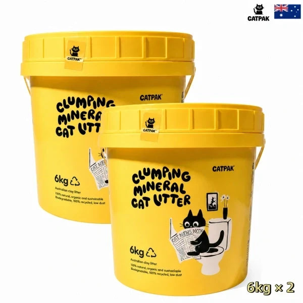 CatPak Cat Litter 12kg pack, two 6kg tubs