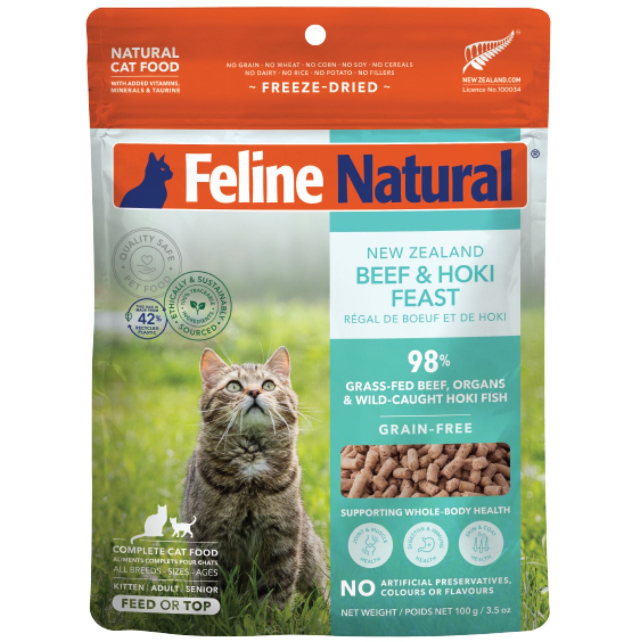 Feline Natural Freeze Dried Beef & Hoki Feast