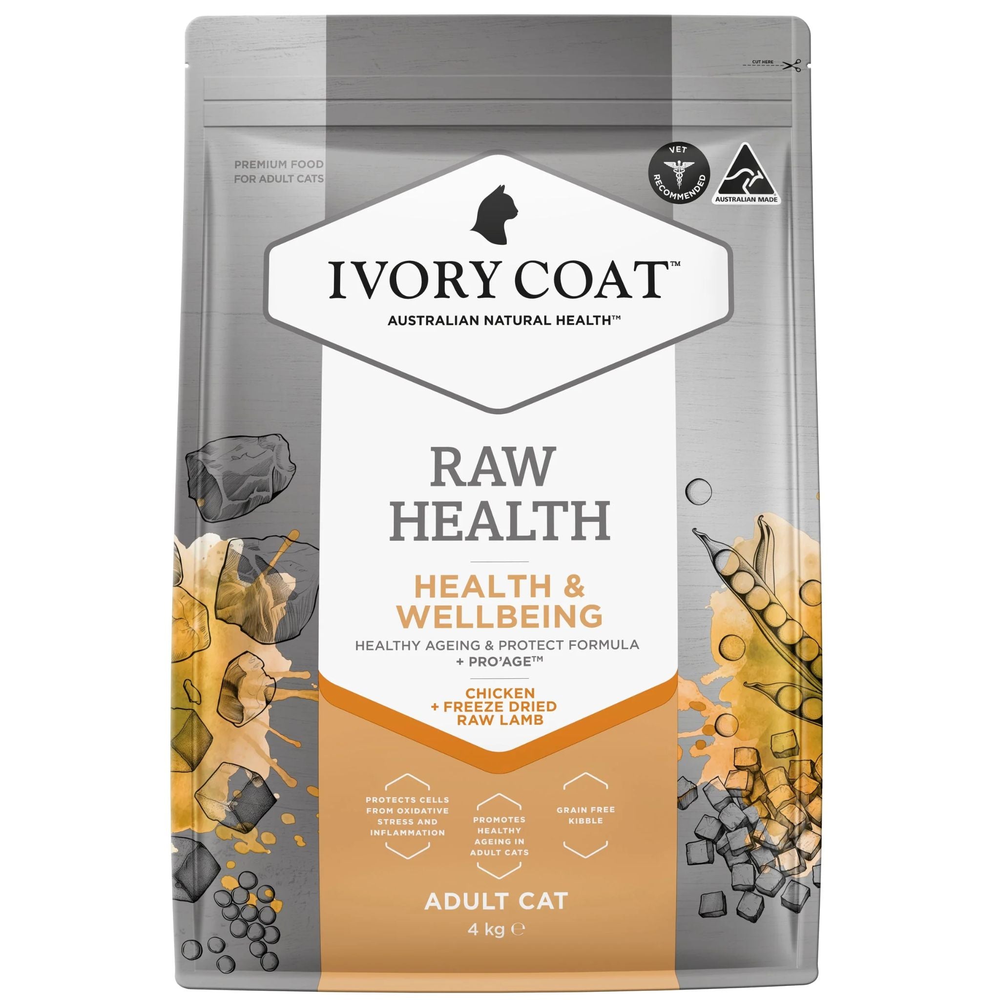 Ivory Coat Raw Health Adult Dry Cat Food Health & Wellbeing