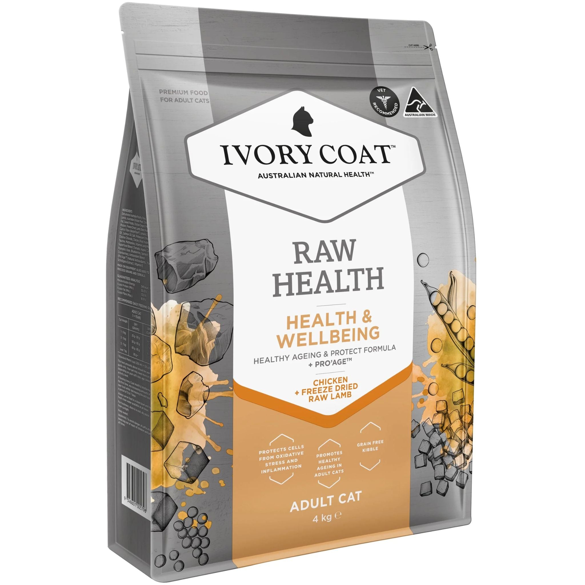 Ivory Coat Raw Health Adult Dry Cat Food Health & Wellbeing