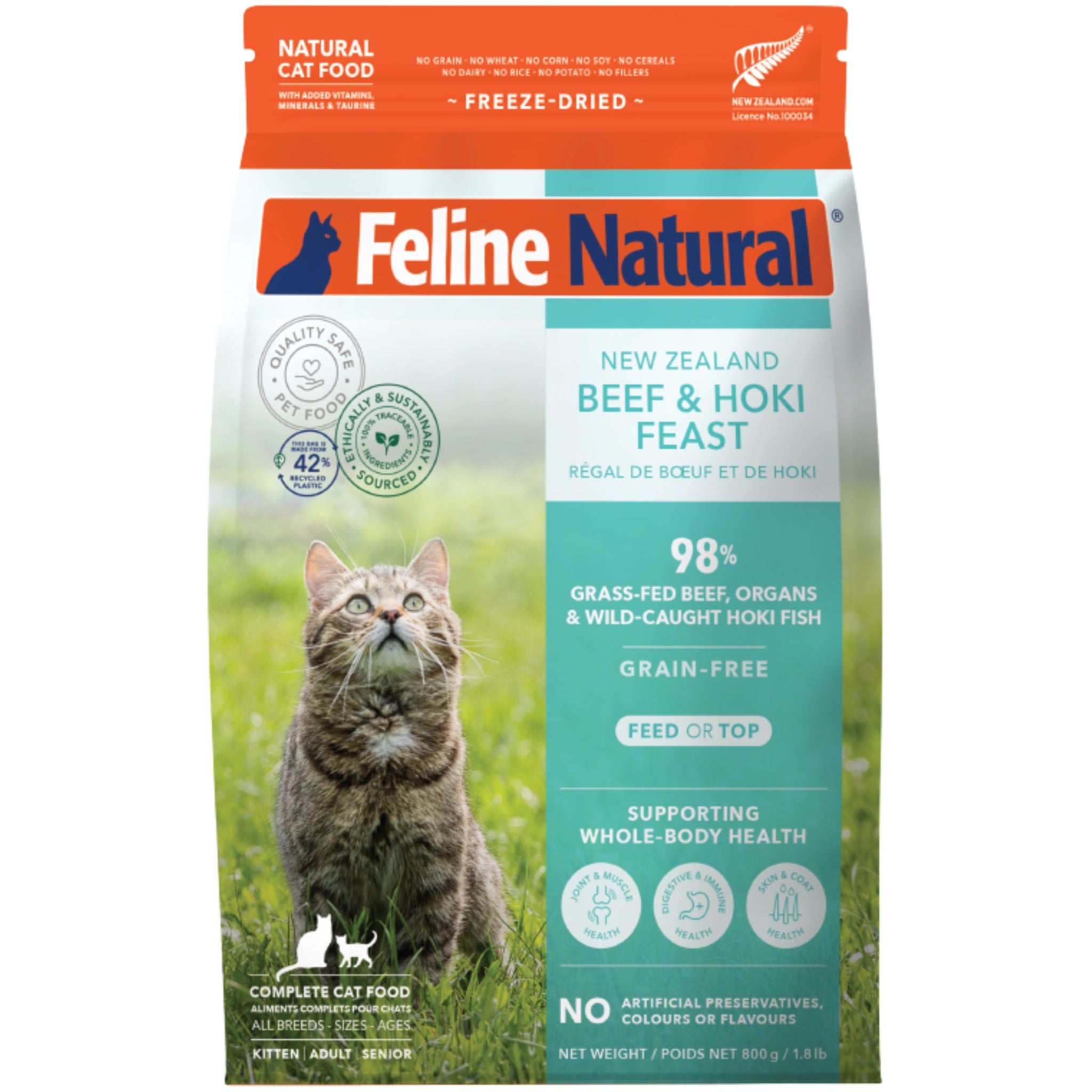 Feline Natural Freeze Dried Beef & Hoki Feast