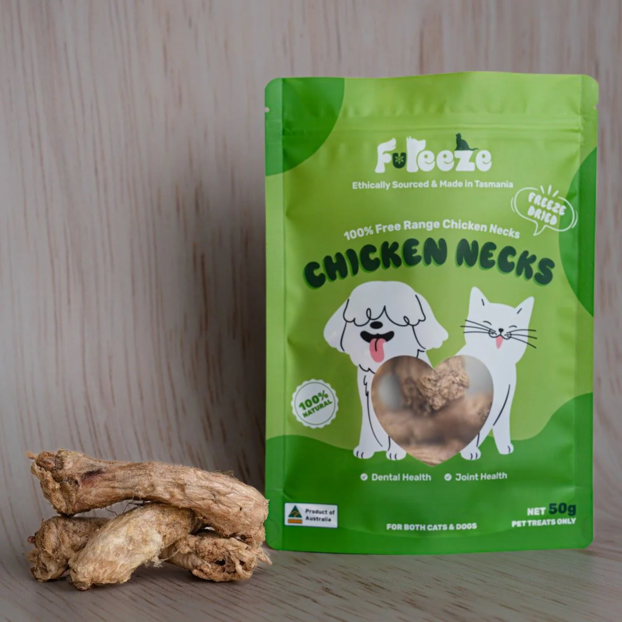 FuReeze Chicken Necks Freeze Dried Pet Treats
