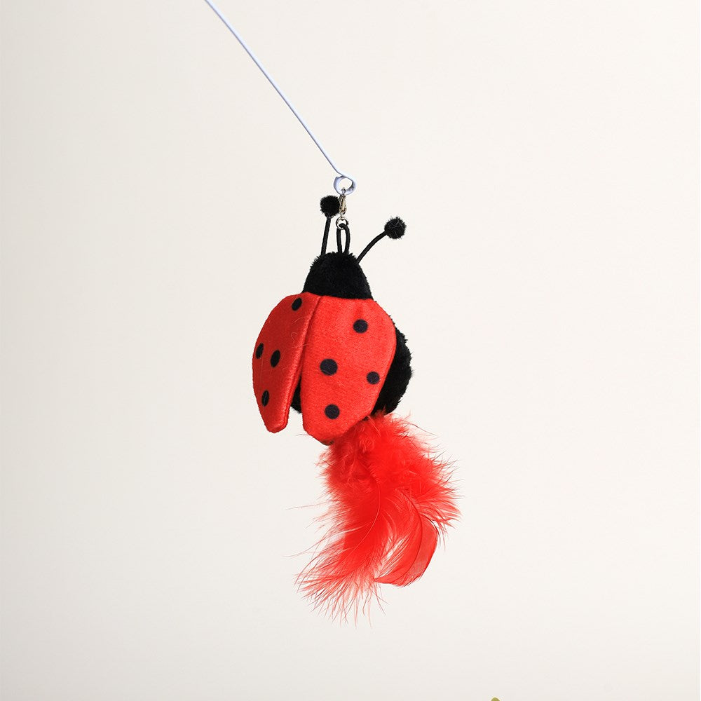 LUUKSUP Bug Bounce Cat Teaser - Red Ladybug