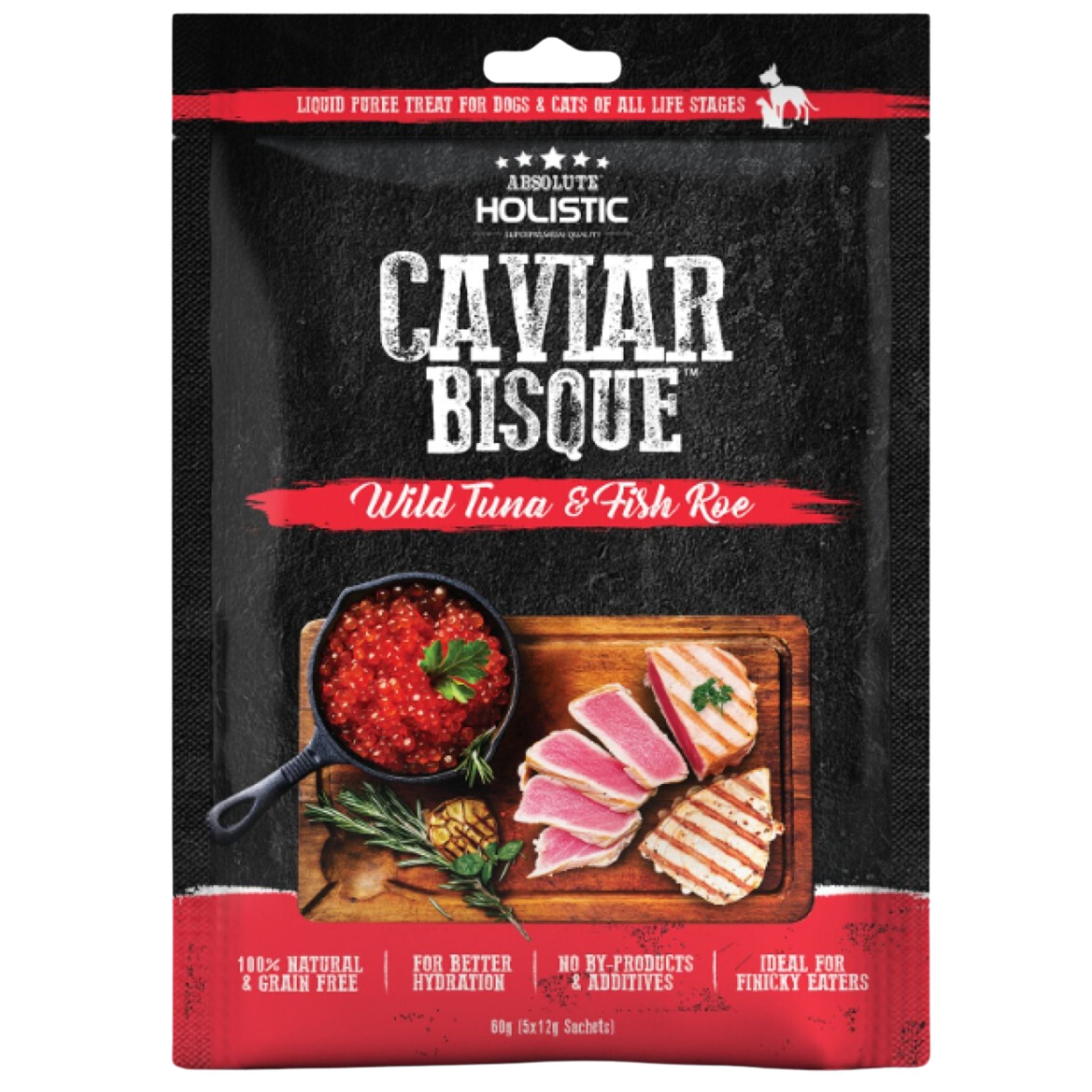 Absolute Holistic Bisque Wild Tuna & Fish Roe Pet Treats for Cats & Dogs