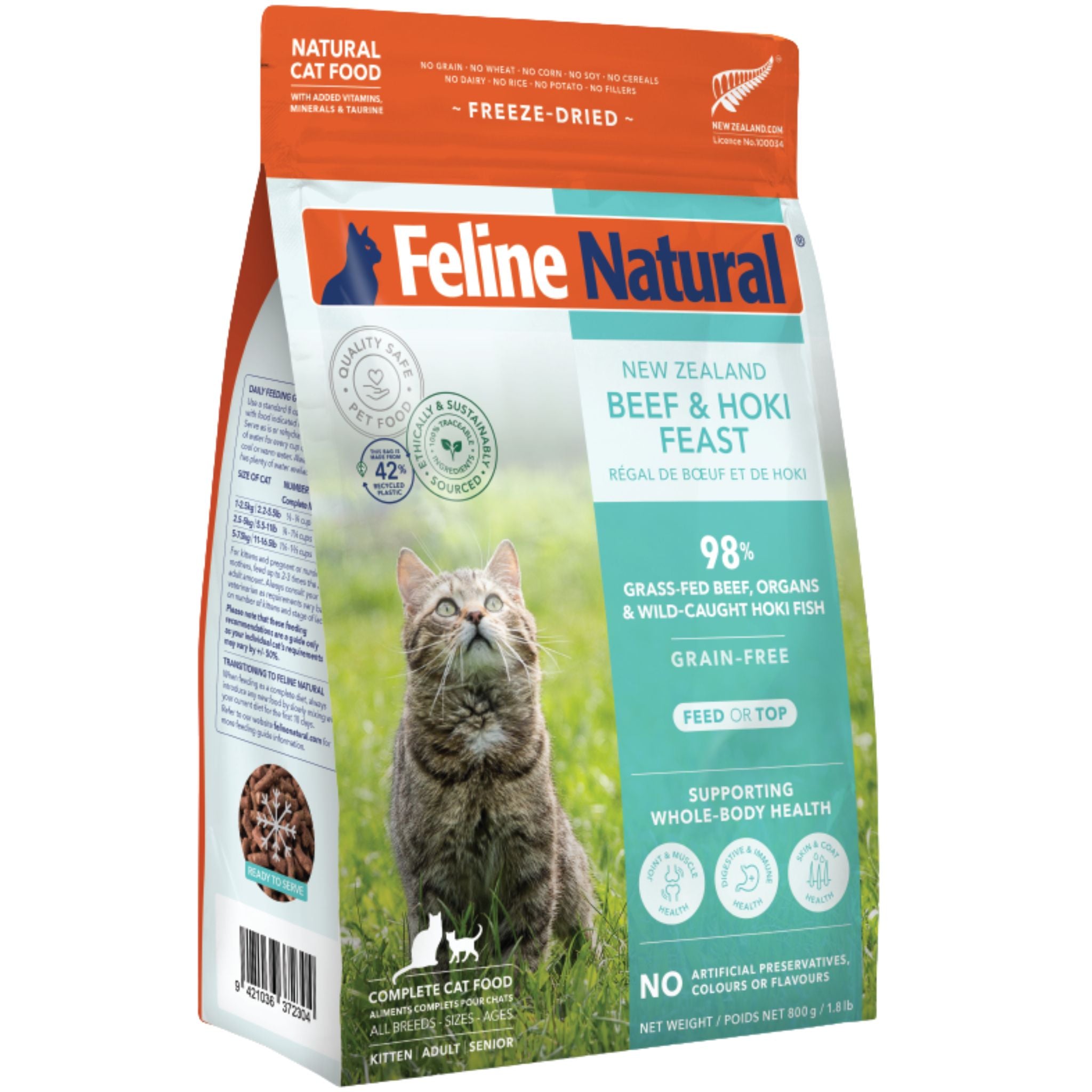 Feline Natural Freeze Dried Beef & Hoki Feast