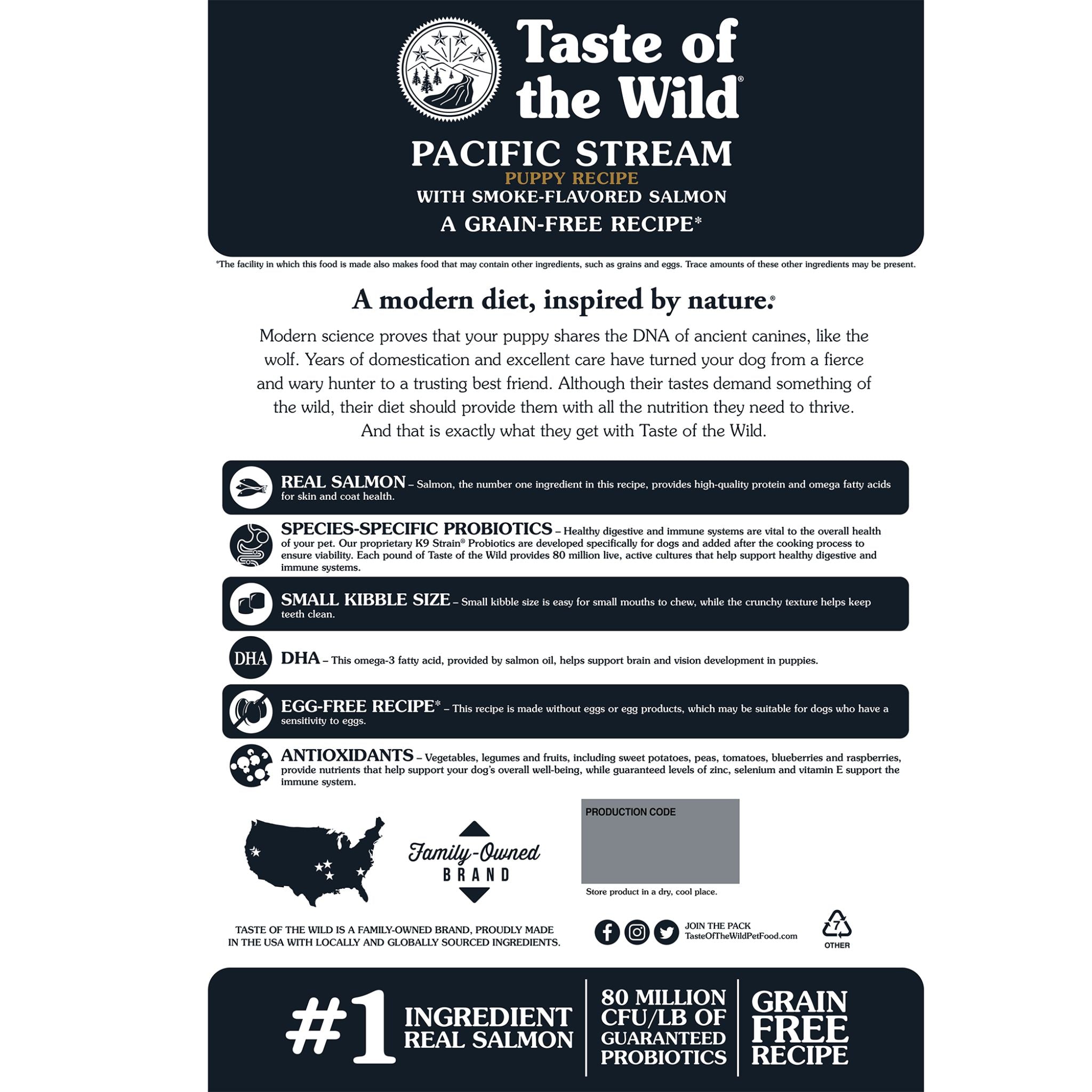 taste of the wild pacific stream puppy back