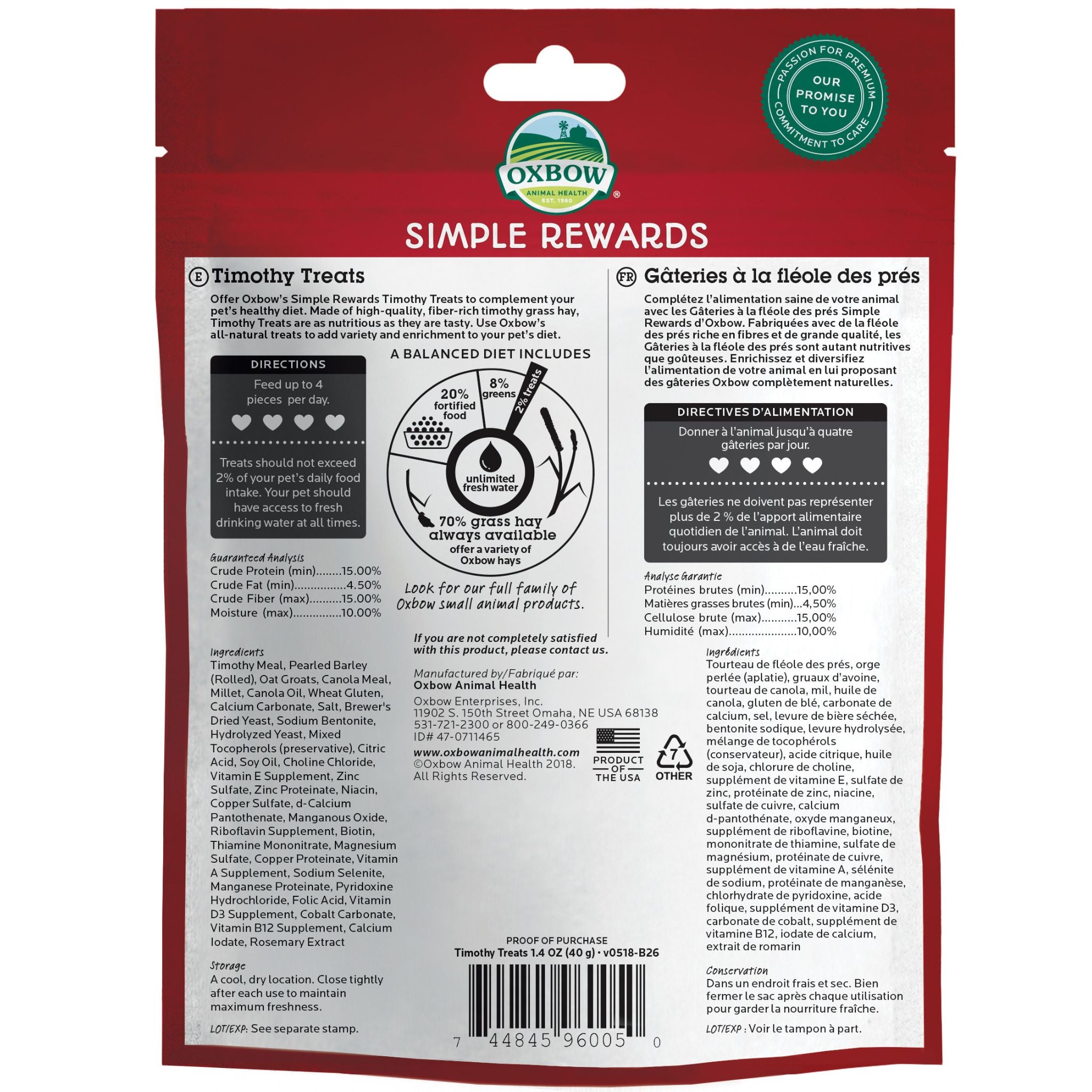 Oxbow Simple Rewards Timothy Treats