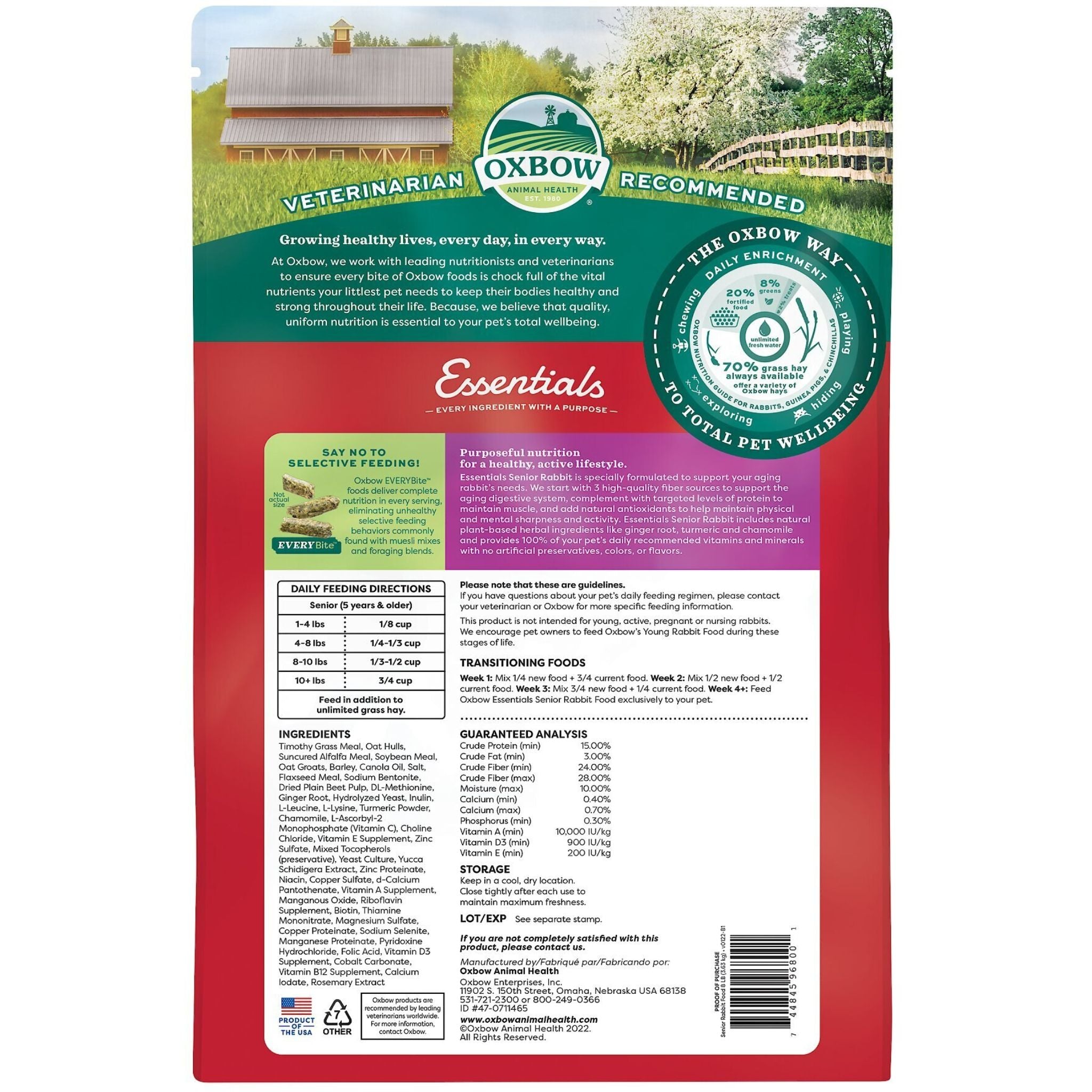 Oxbow Essentials Senior Rabbit Food