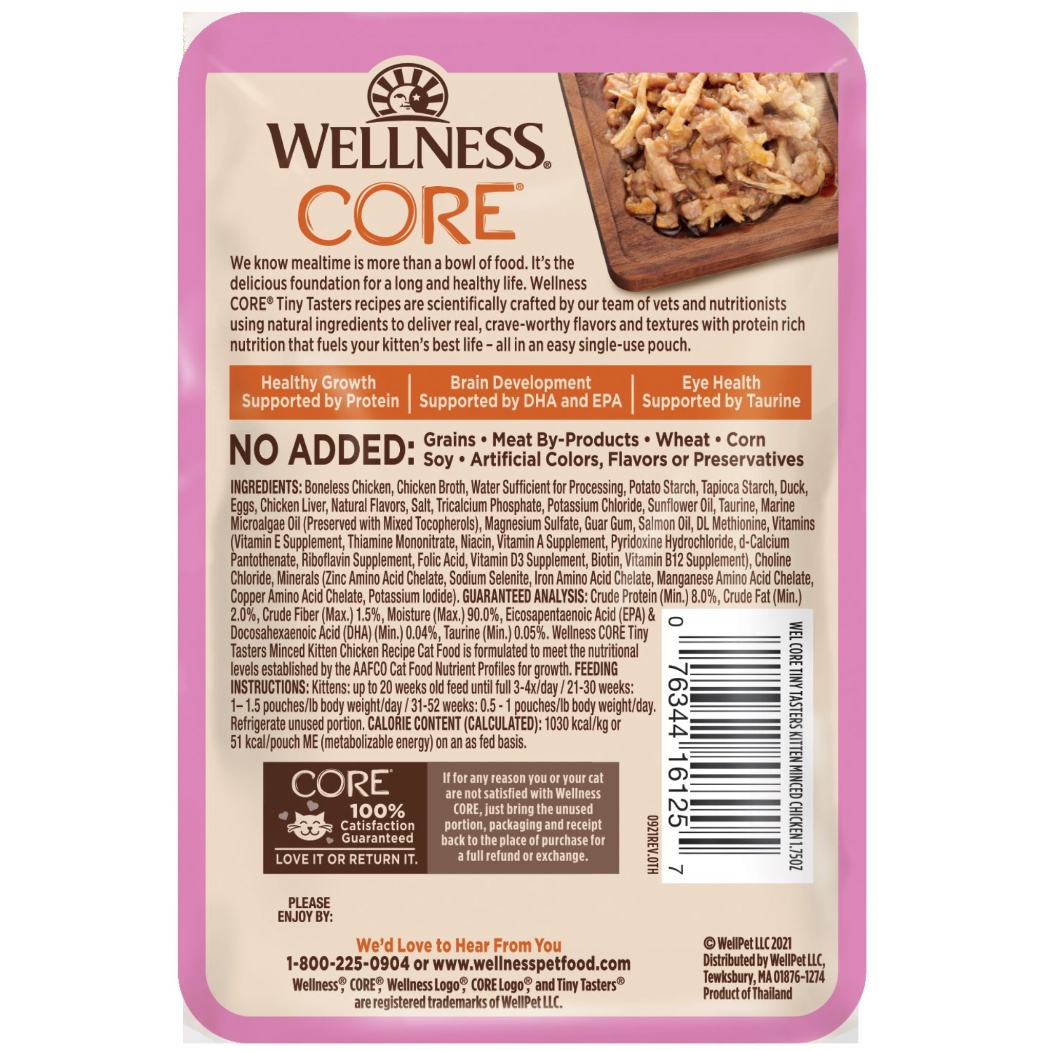 Wellness Core Wet Cat Food Tiny Tasters Kitten Minced Chicken