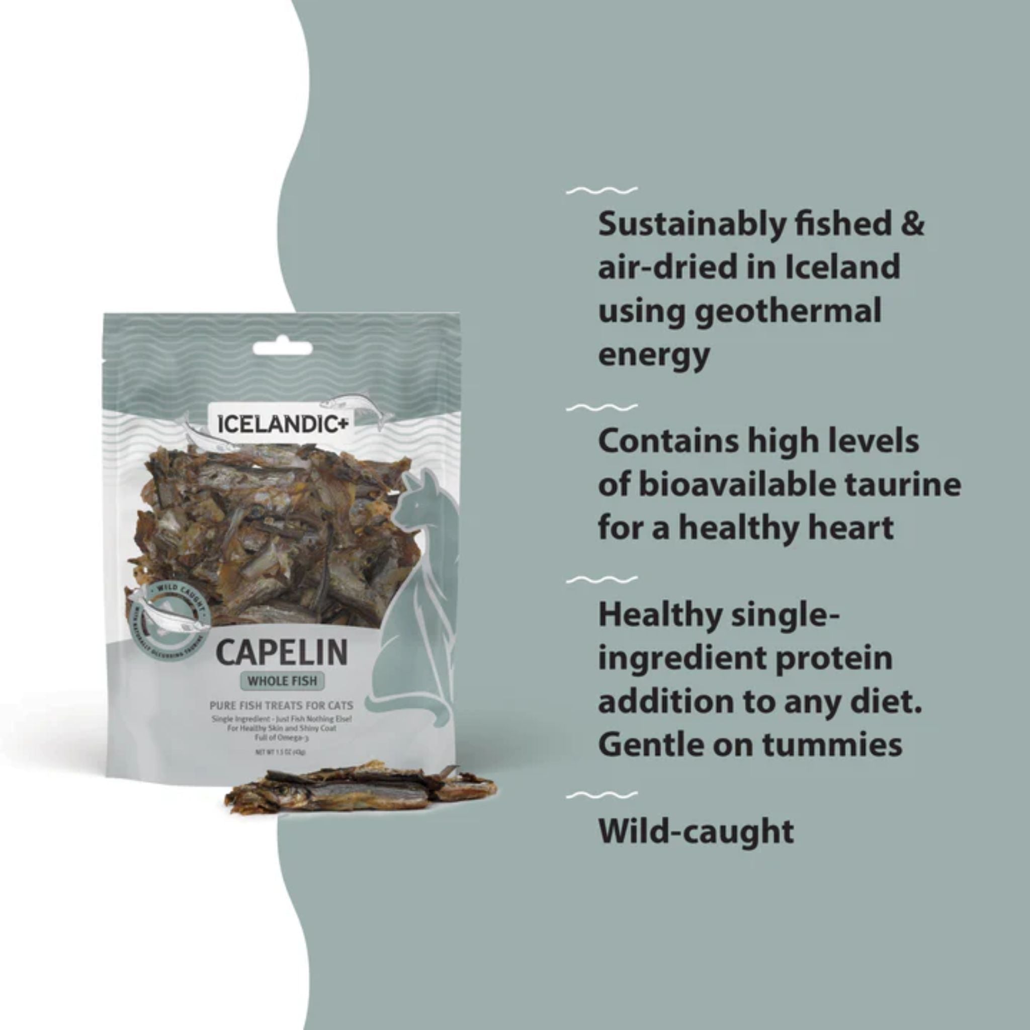 Icelandic+ Cat Treats Capelin Whole Fish