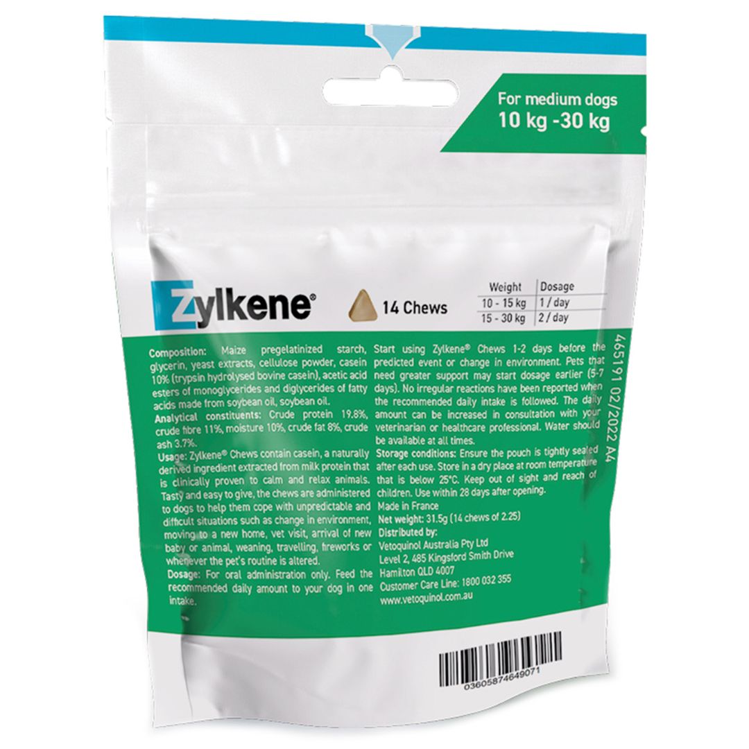 Zylkene Calming Chews for Medium Dogs (225ml)