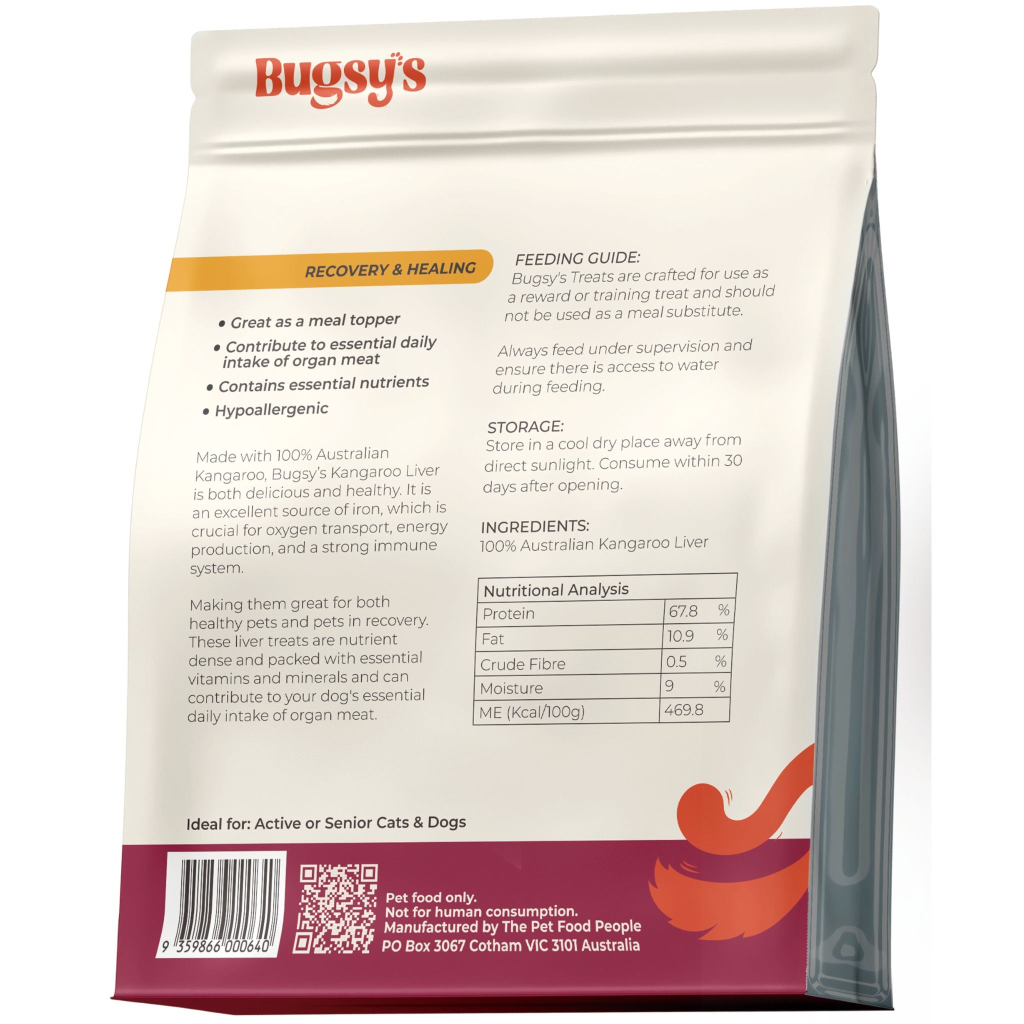 Bugsy's Kangaroo Liver Pet Treats