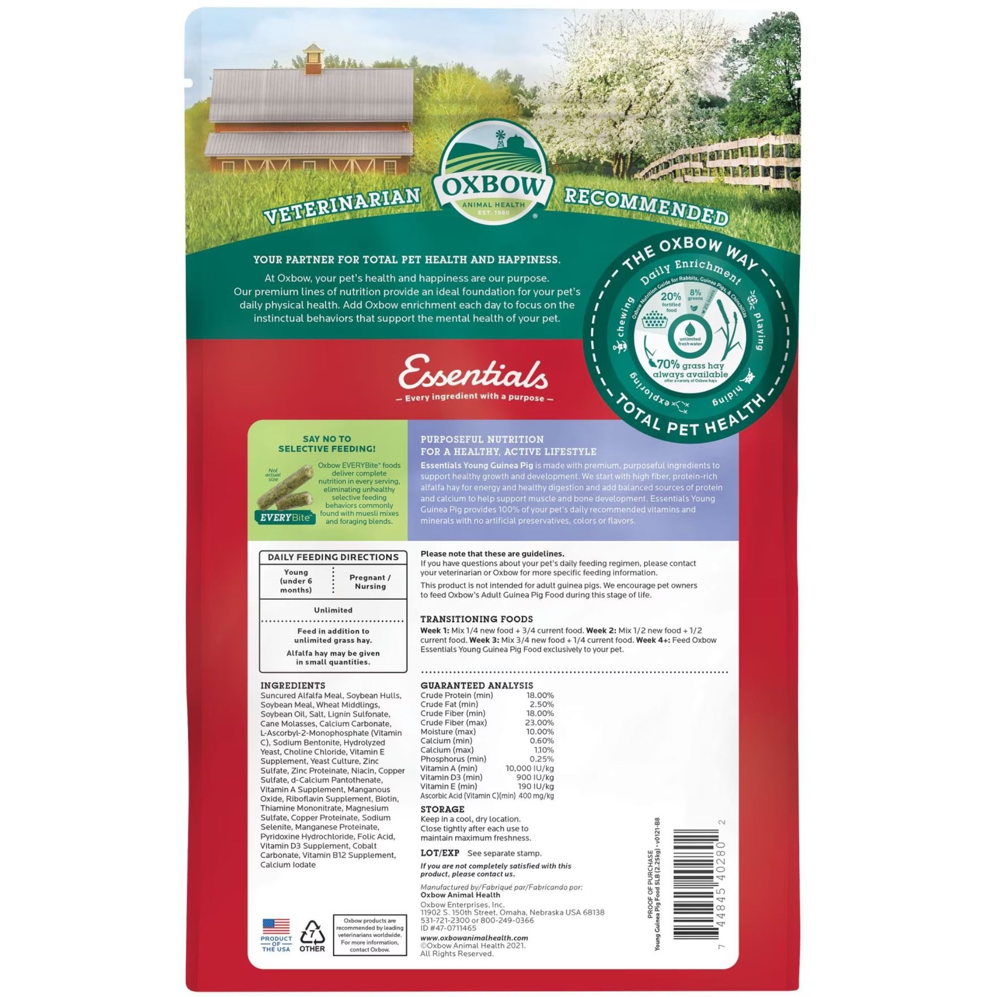 Oxbow Essentials Young Guinea Pig Food