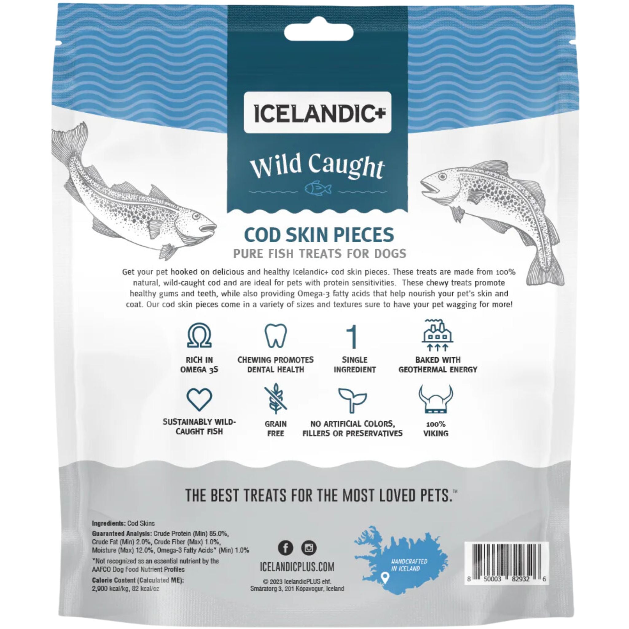 Icelandic+ Dog Treats Cod Skin Pieces