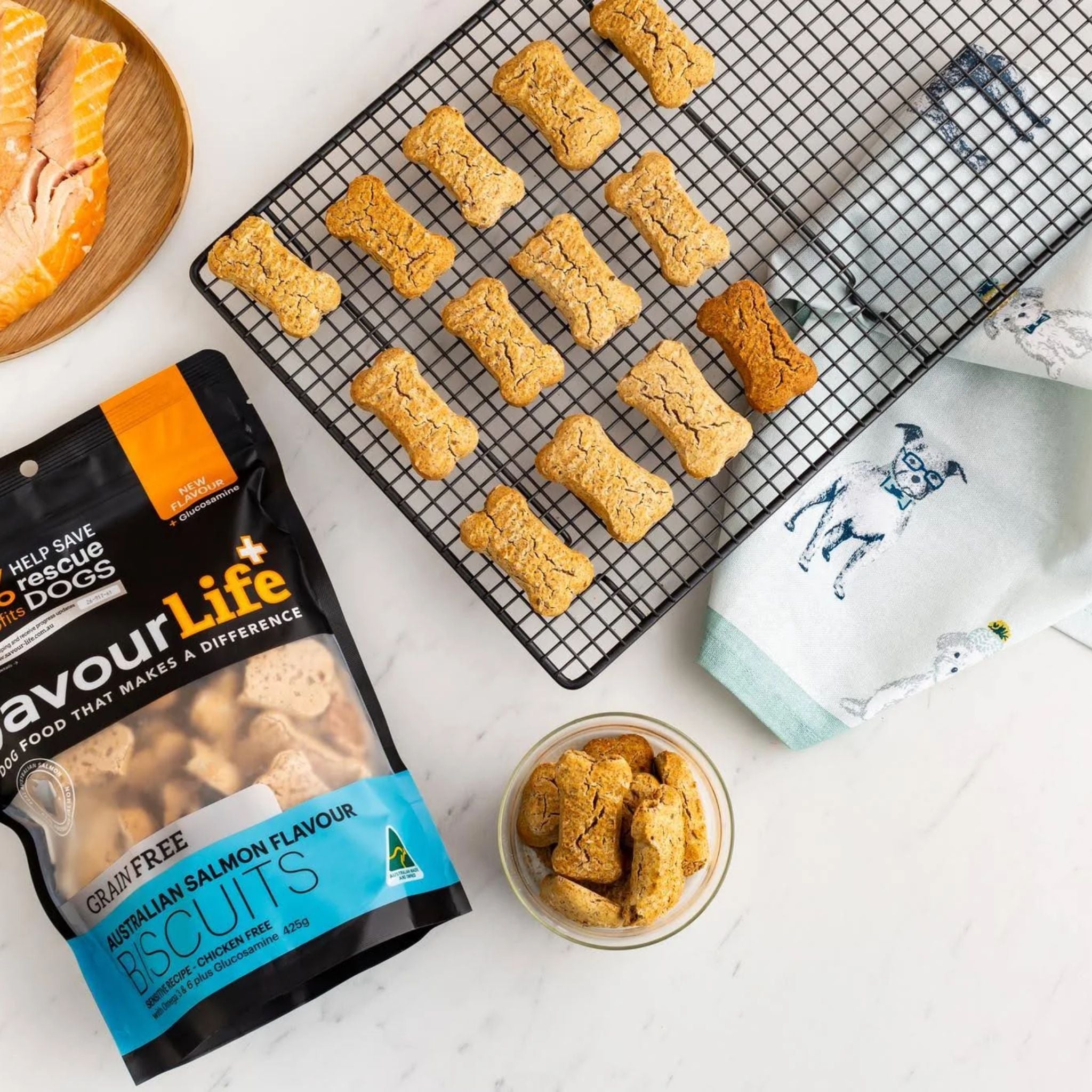 SavourLife Australian Salmon Flavour Grain Free Biscuits for Dogs