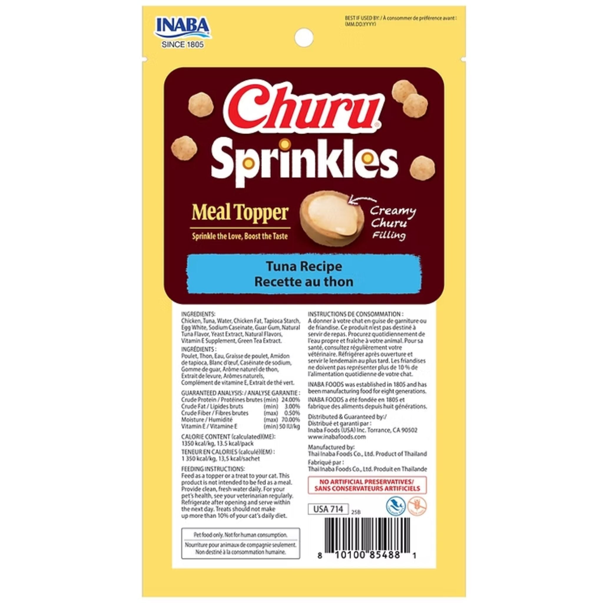 Inaba Cat Treat Churu Sprinkles Meal Topper Tuna