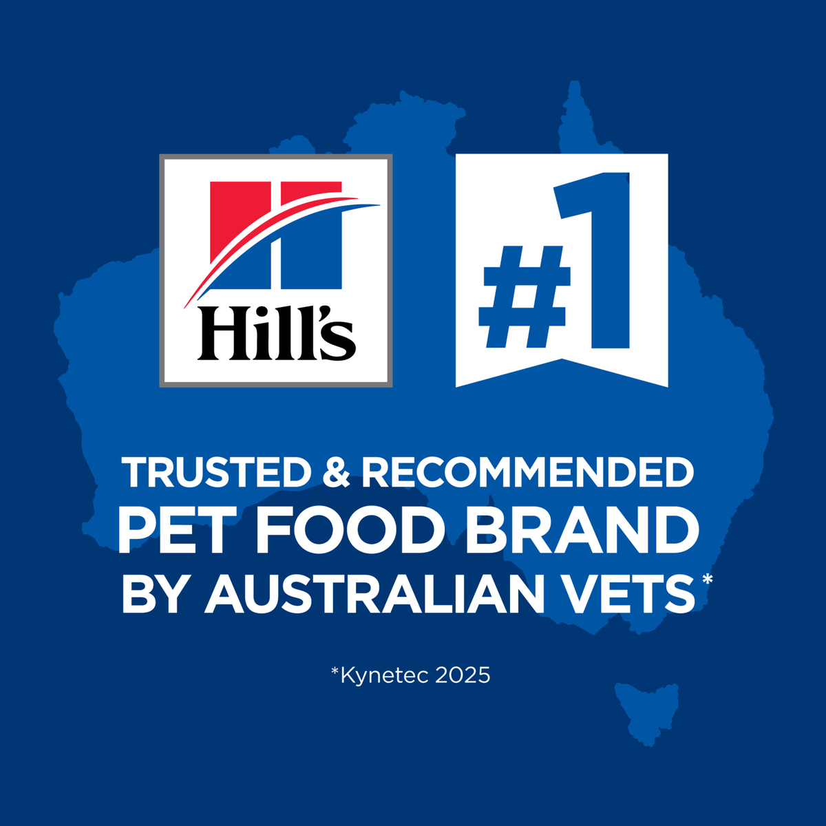 Hill's number one trusted and recommended pet food brand by Australian vets, Kynetec 2025