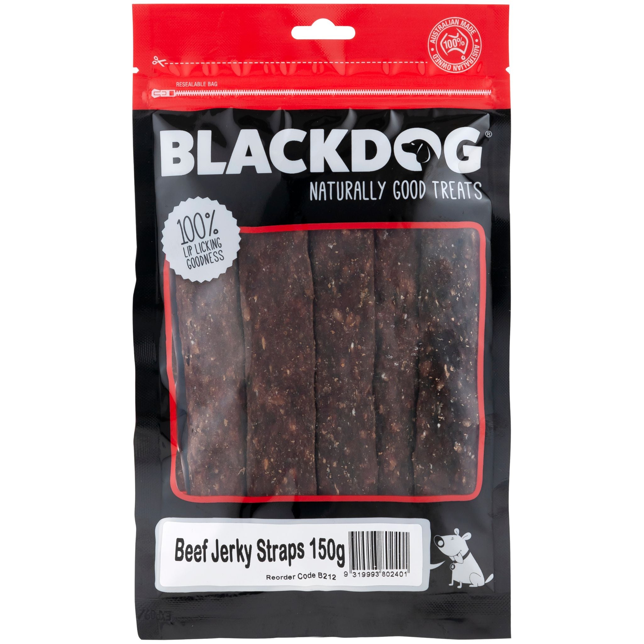 Blackdog Beef Jerky Straps Dog Treats