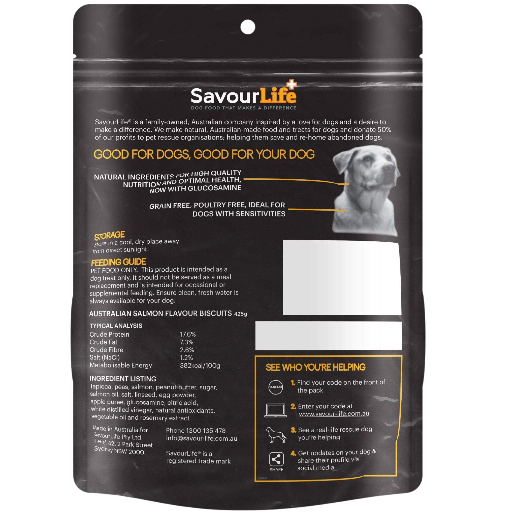 SavourLife Australian Salmon Flavour Grain Free Biscuits for Dogs