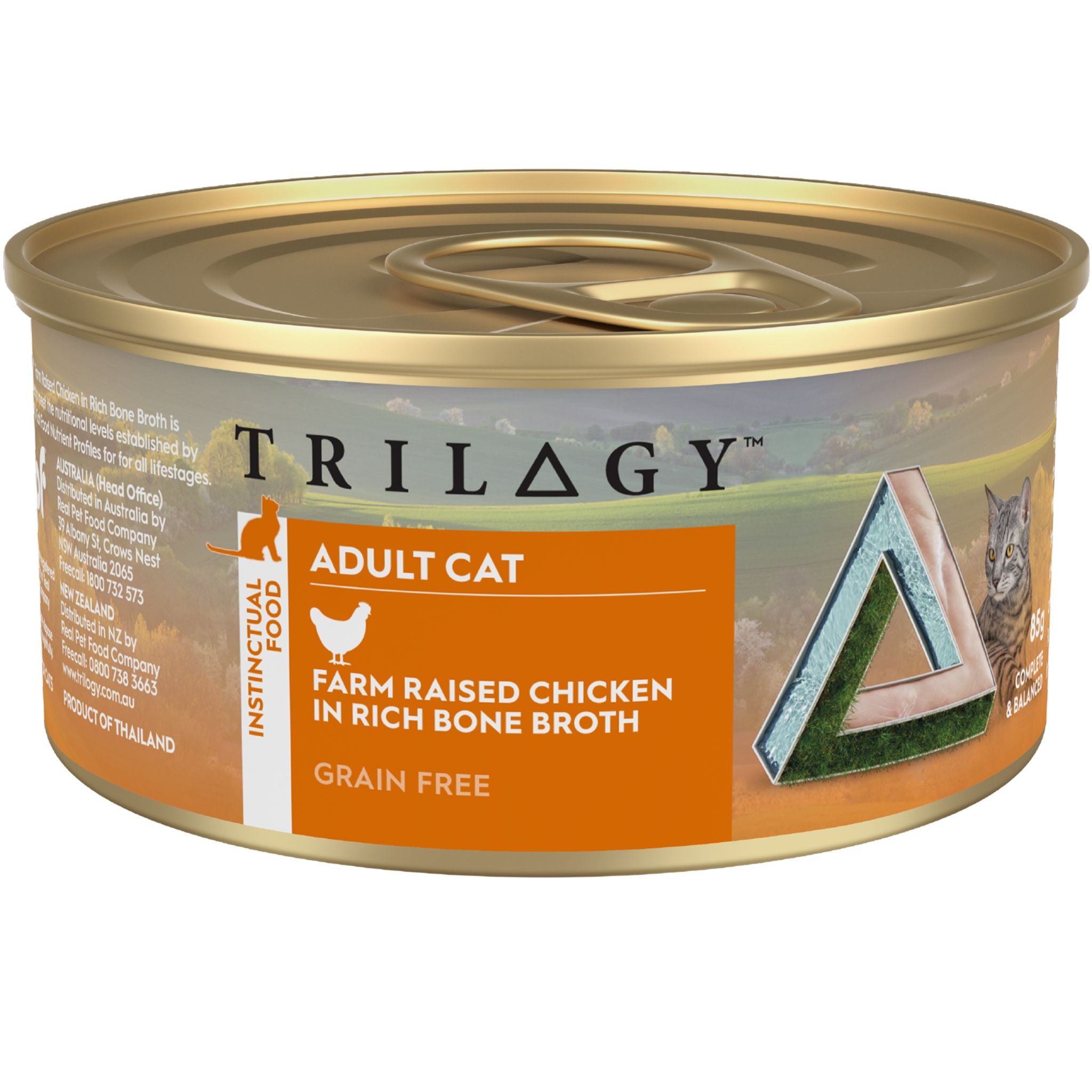 Trilogy Wet Adult Cat Food Farm Raised Chicken in Rich Bone Broth
