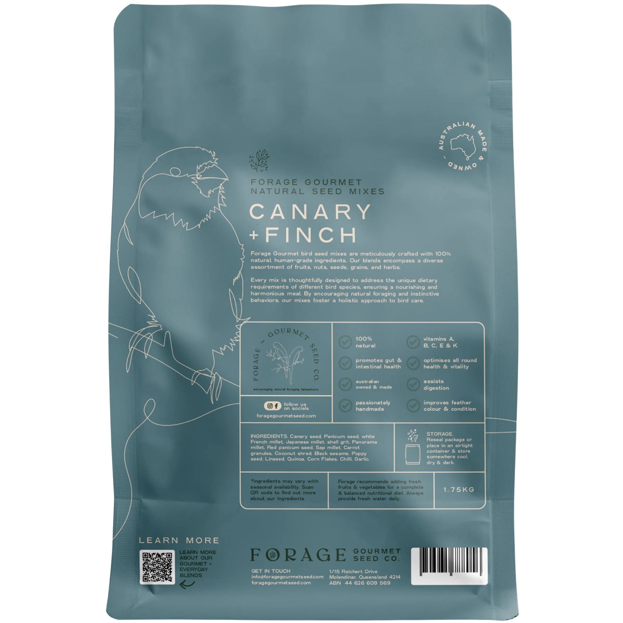 Forage Gourmet Bird Seed - Finch & Canary